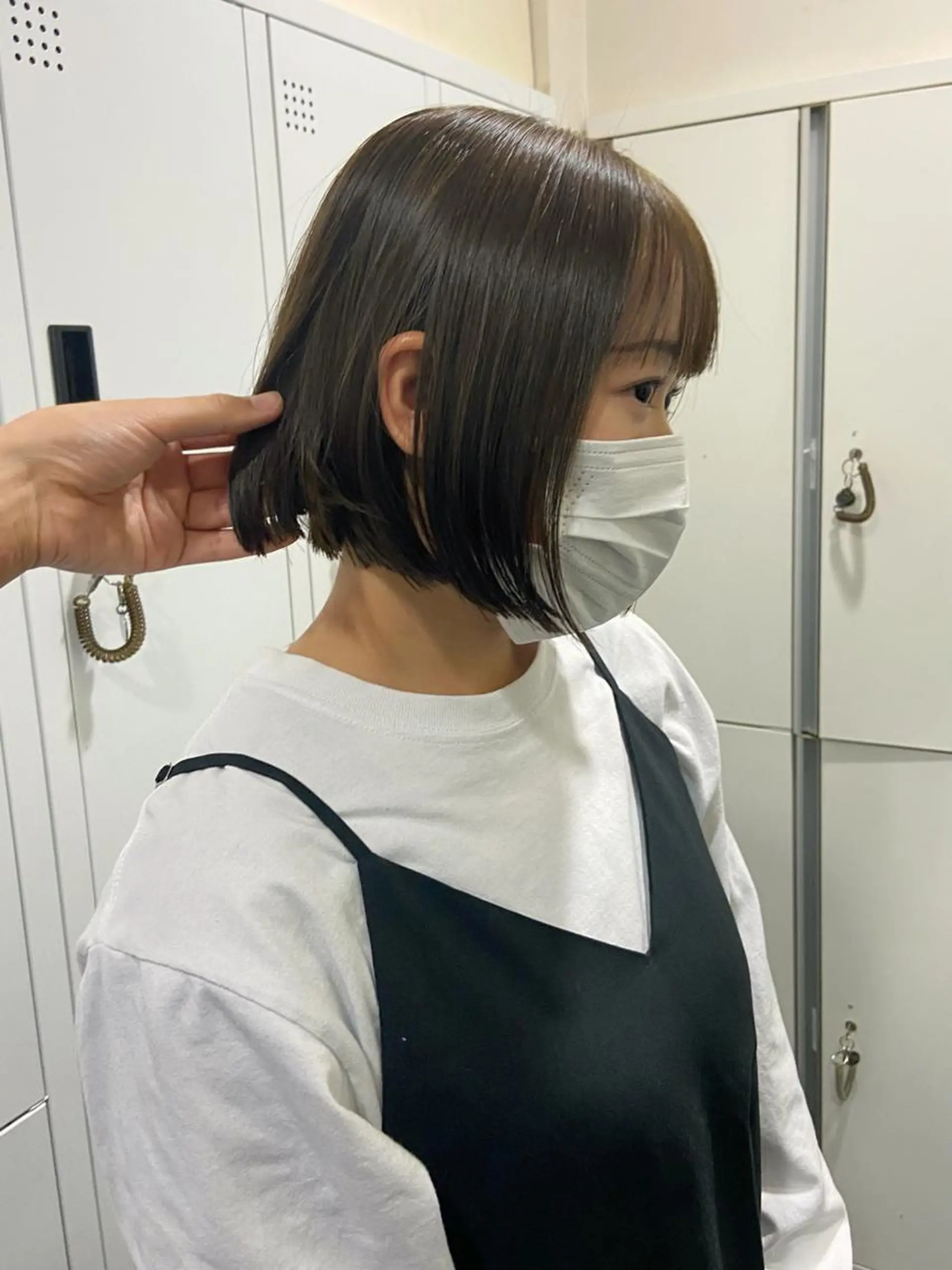 ミディアム カラー ベージュカラー ブリーチ ダブルカラー ブリーチなしカラー オリーブベージュ 髪質改善・酸性・ ストレート　Maruのヘアスタイル