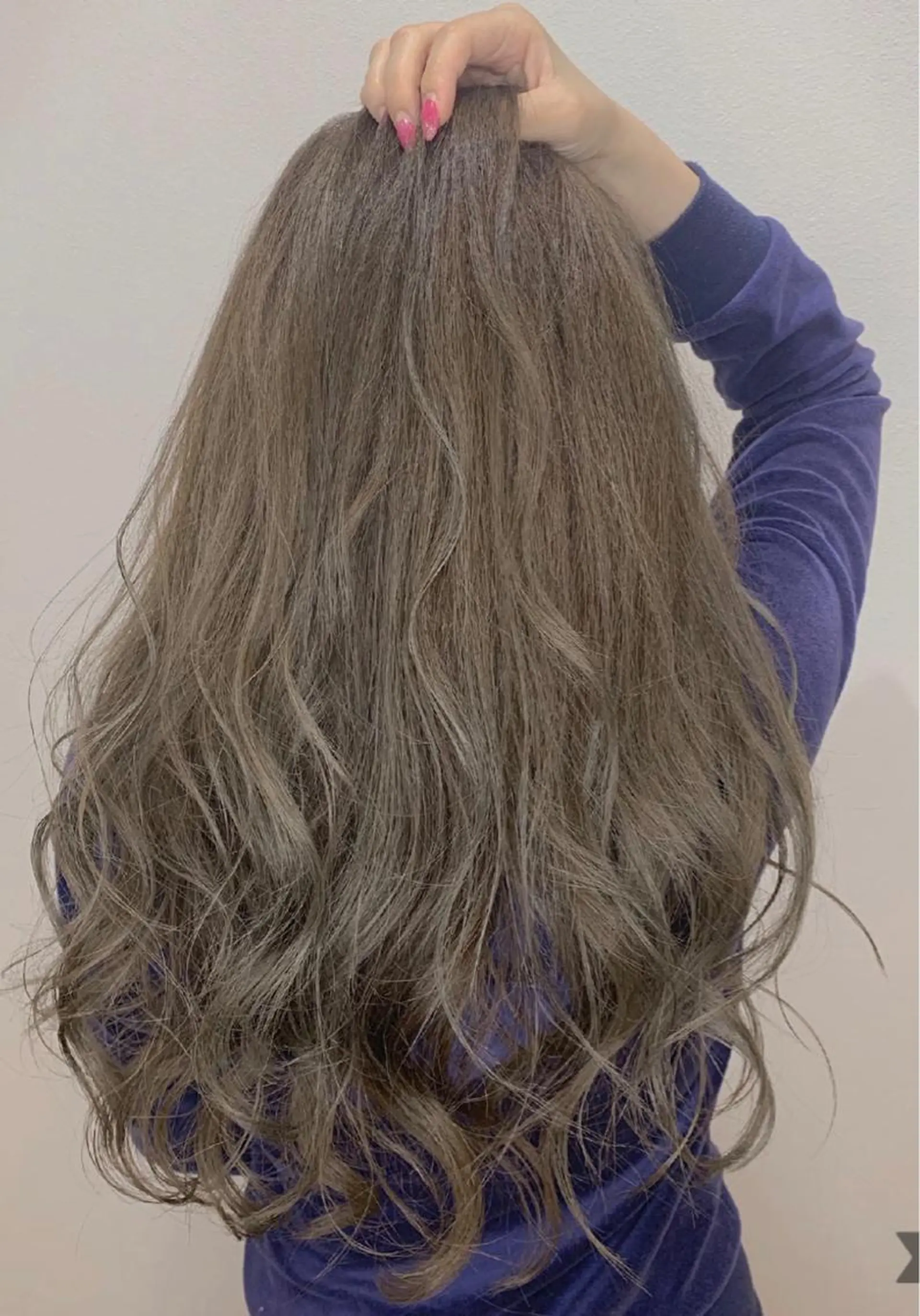 ロング カラー パーマ ヘアアレンジ メンズ キッズ マツエク・マツパ アッシュ Luela堅田所属・田中 裕士のヘアスタイル