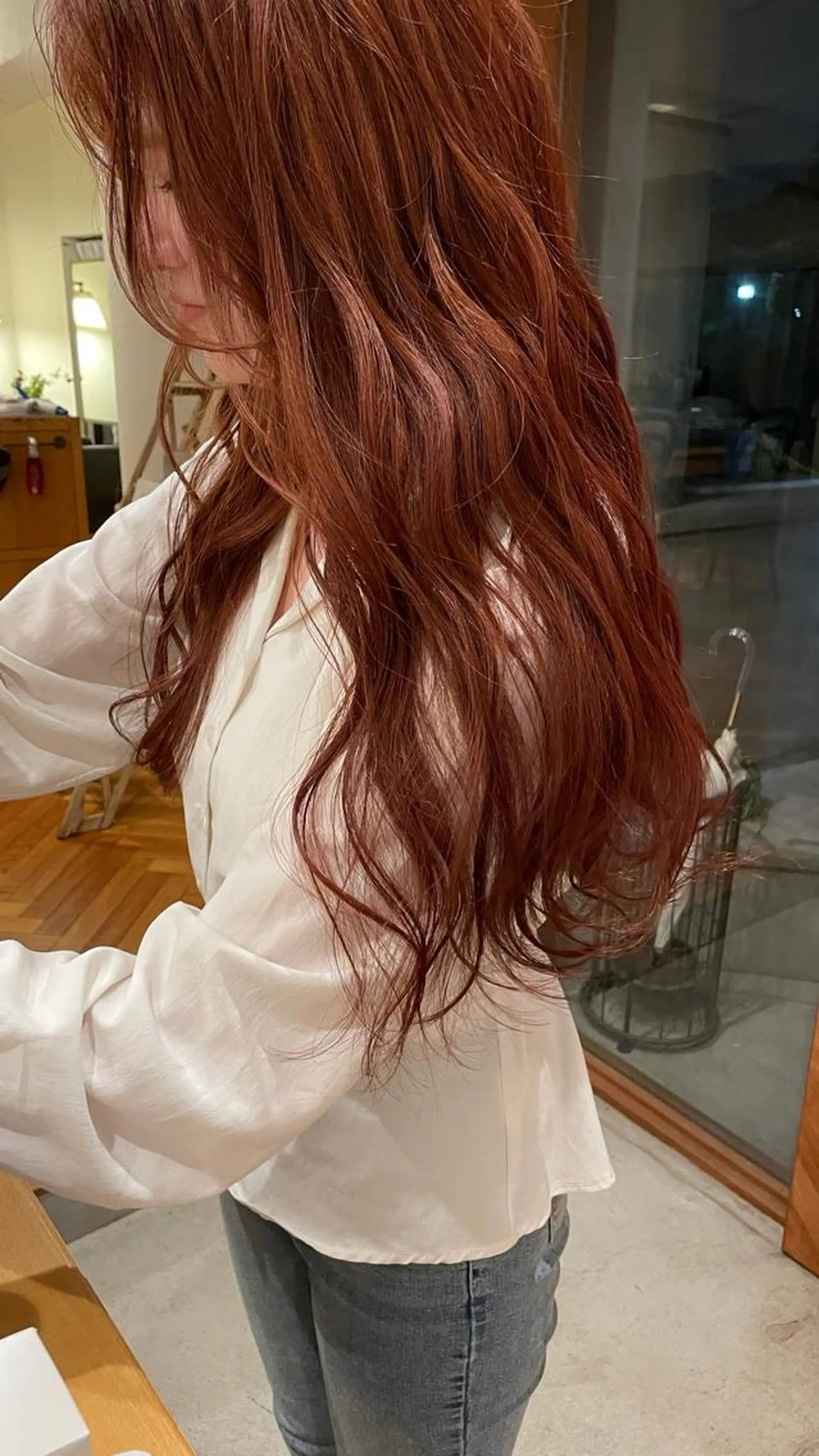 カラー ブリーチ ボルドーカラー ブリーチなしカラー link by urban.所属・miyu 名古屋駅/似合わせのヘアスタイル