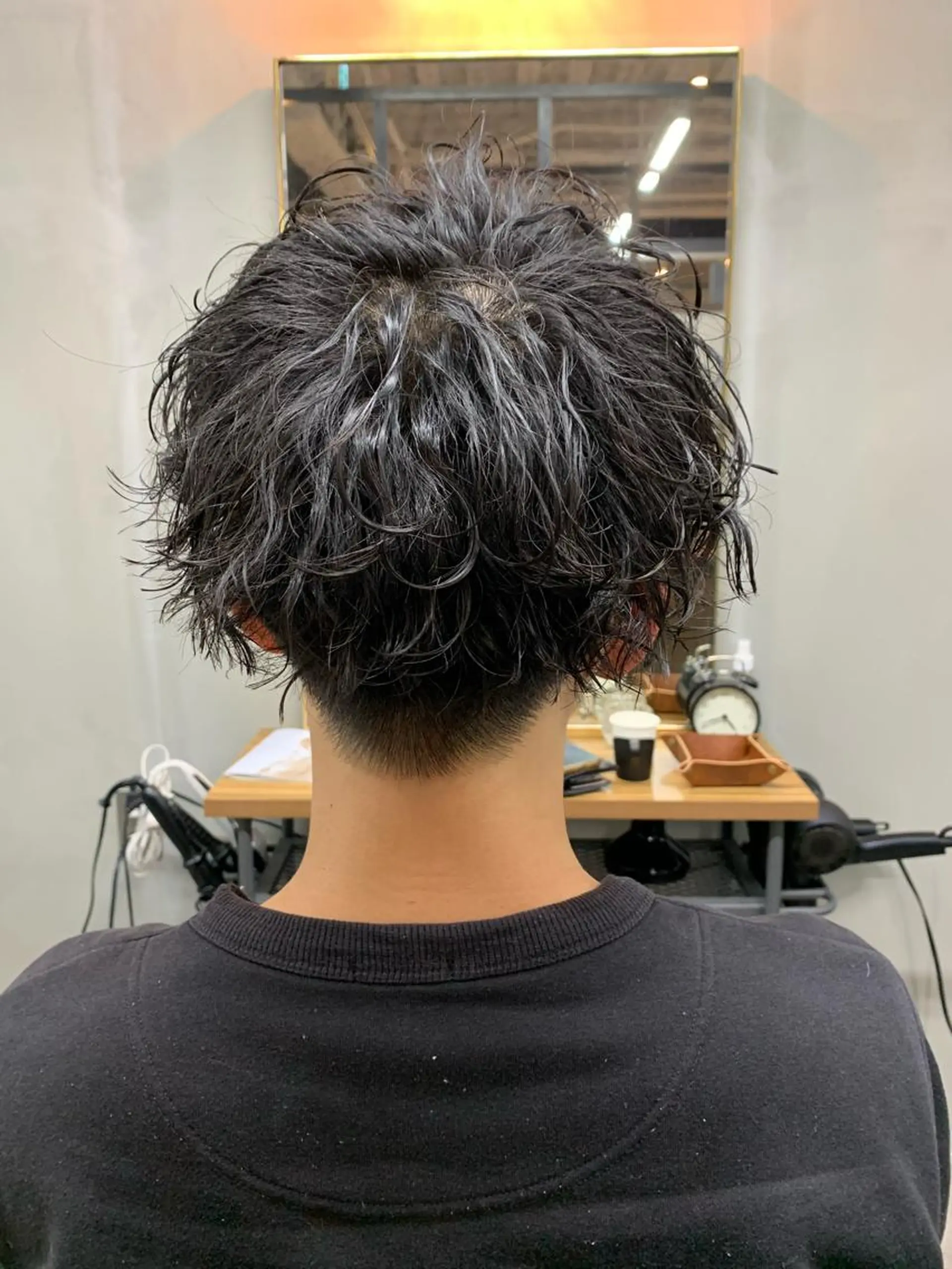 ショート パーマ メンズ カット パーマ 【S.BROOM】 店長　西川徹のヘアスタイル