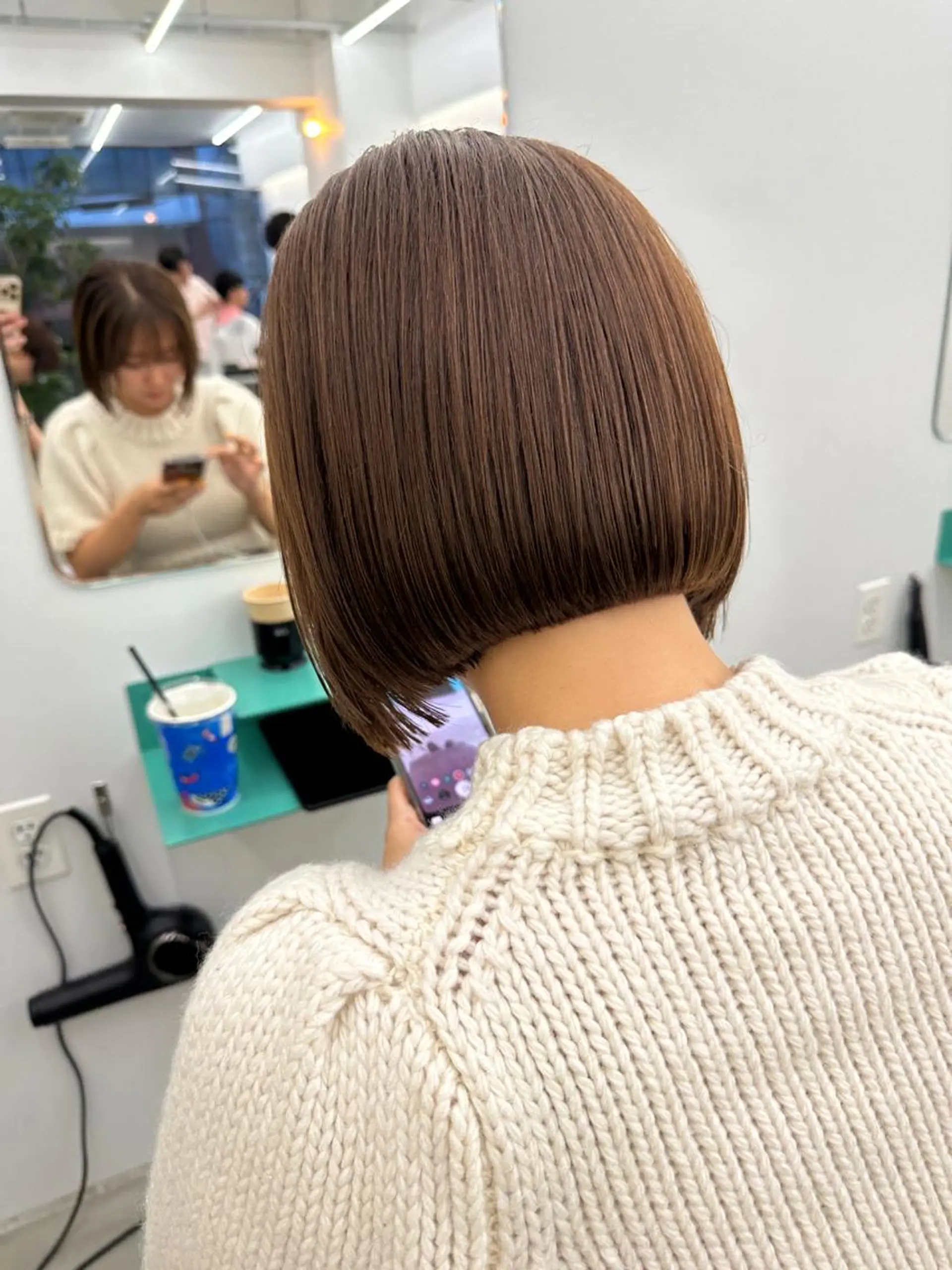 ショート カラー ベージュカラー ブリーチ ブラウンカラー ブラウンベージュ ブリーチなしカラー カット ヘアカラー トリートメント ボブ/レイヤー/ケア パーマ/リュウタのヘアスタイル