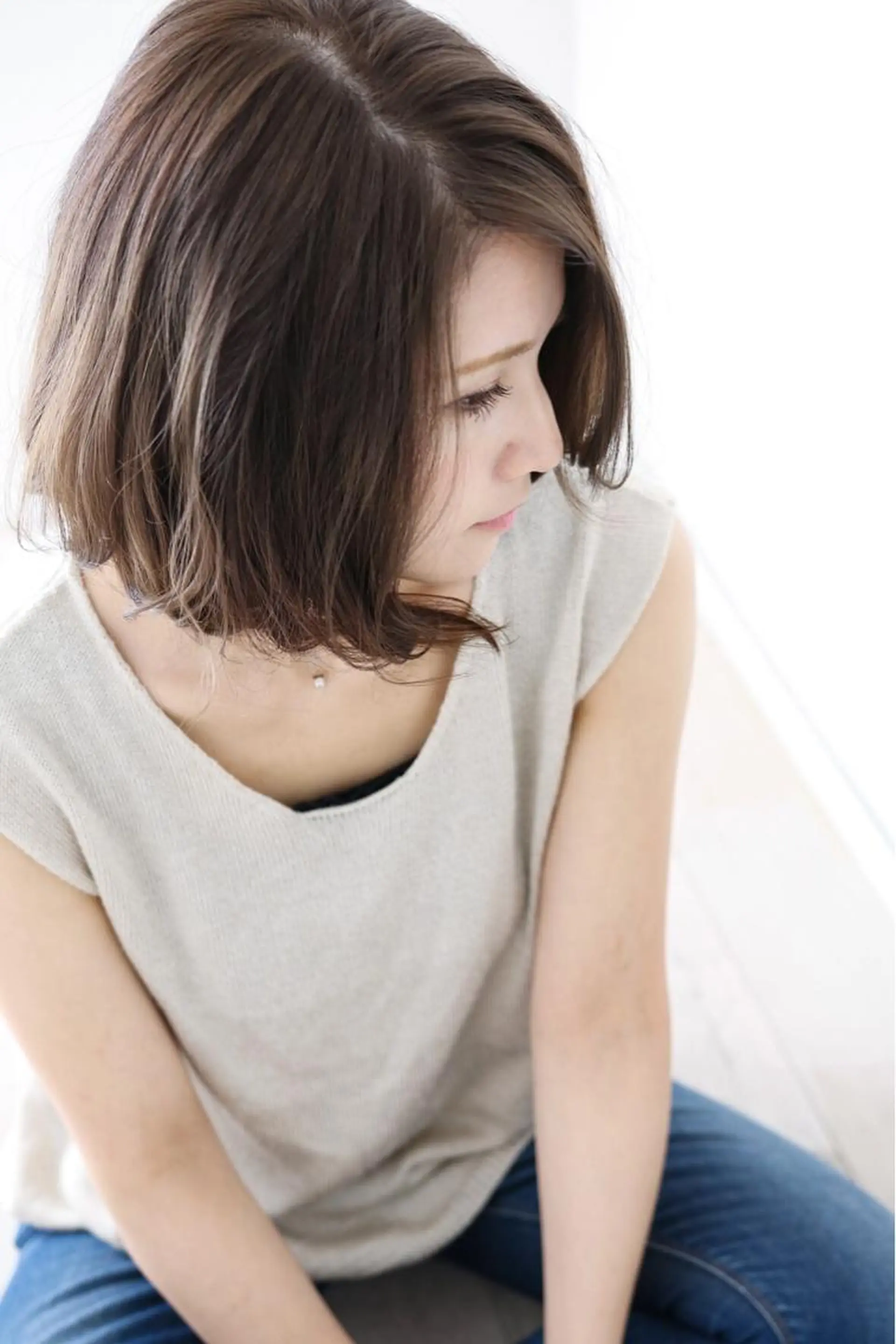 ミディアム 山楯 敏章のヘアスタイル