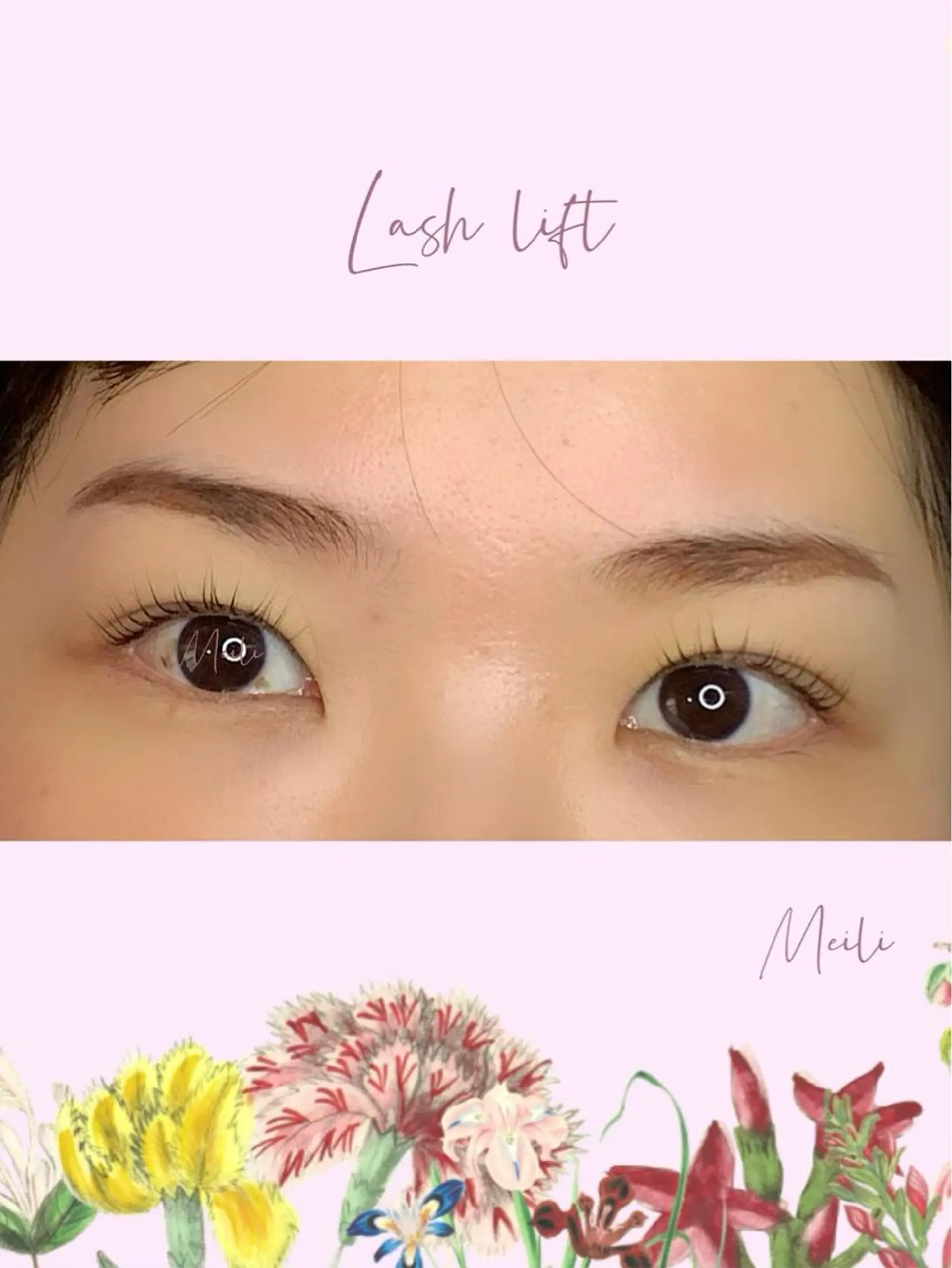 マツエク・マツパ フラットラッシュ まつげパーマ 一重×まつ毛パーマ Eyelash Salon Meili所属・Sayo Naraharaのマツエク・マツパデザイン