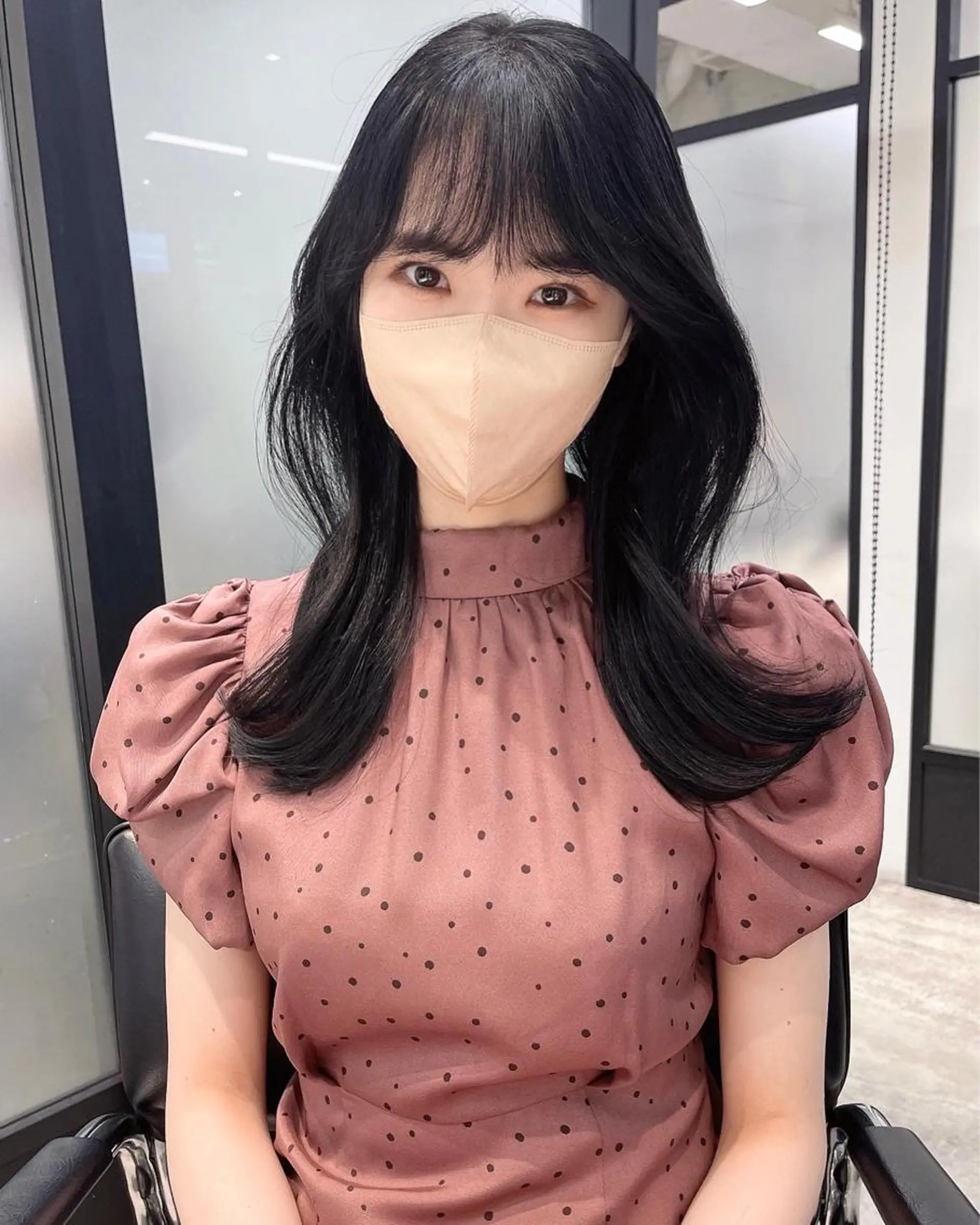 ロング カット ヘアカラー トリートメント 韓国レイヤーカット 髪質改善▫️水野有真のヘアスタイル