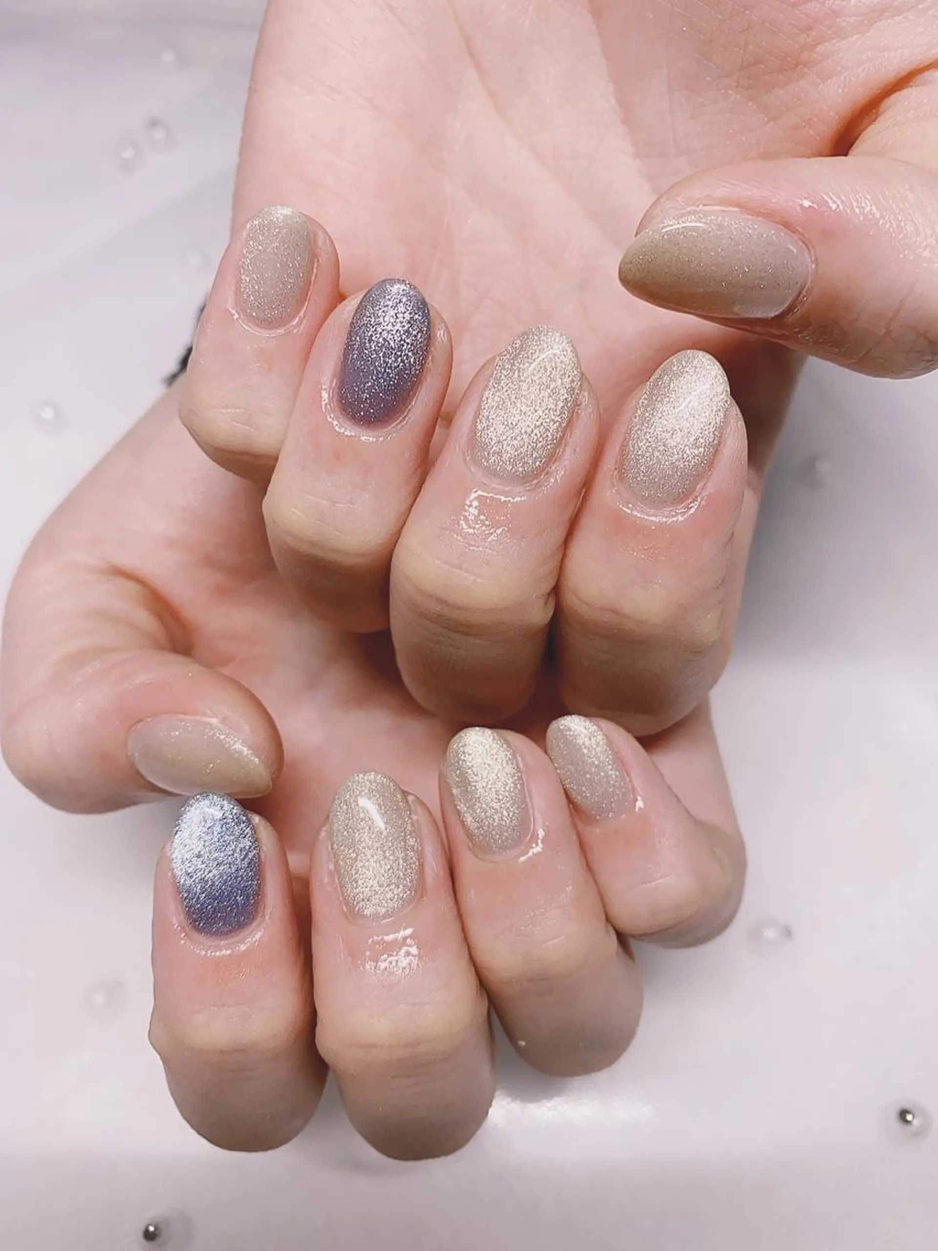 ネイル マグネットネイル ハンドネイル Jasmine nailsalon所属・ジャスミン ネイルサロンのネイルデザイン