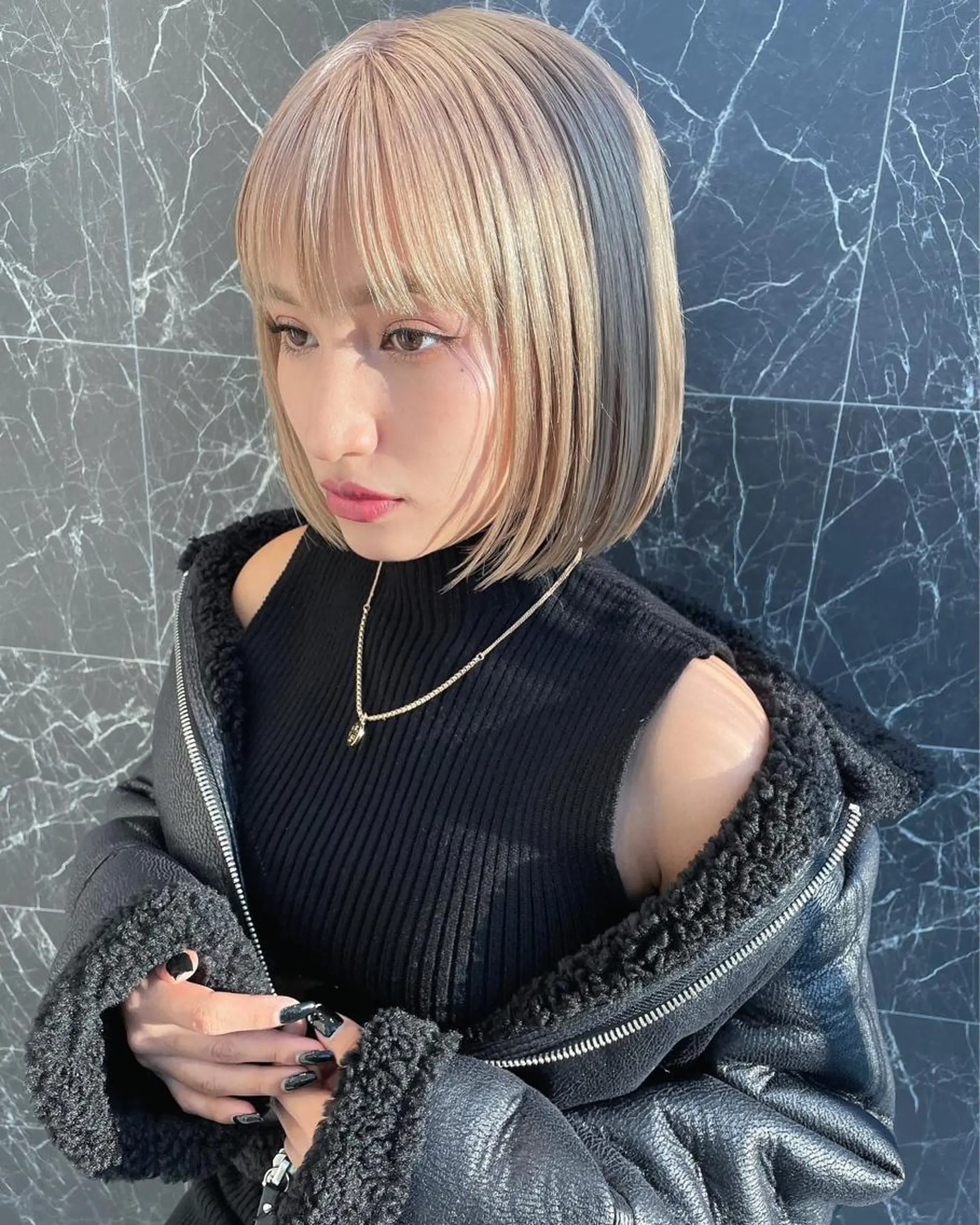 ミディアム チダアキフミ Ash大森のヘアスタイル