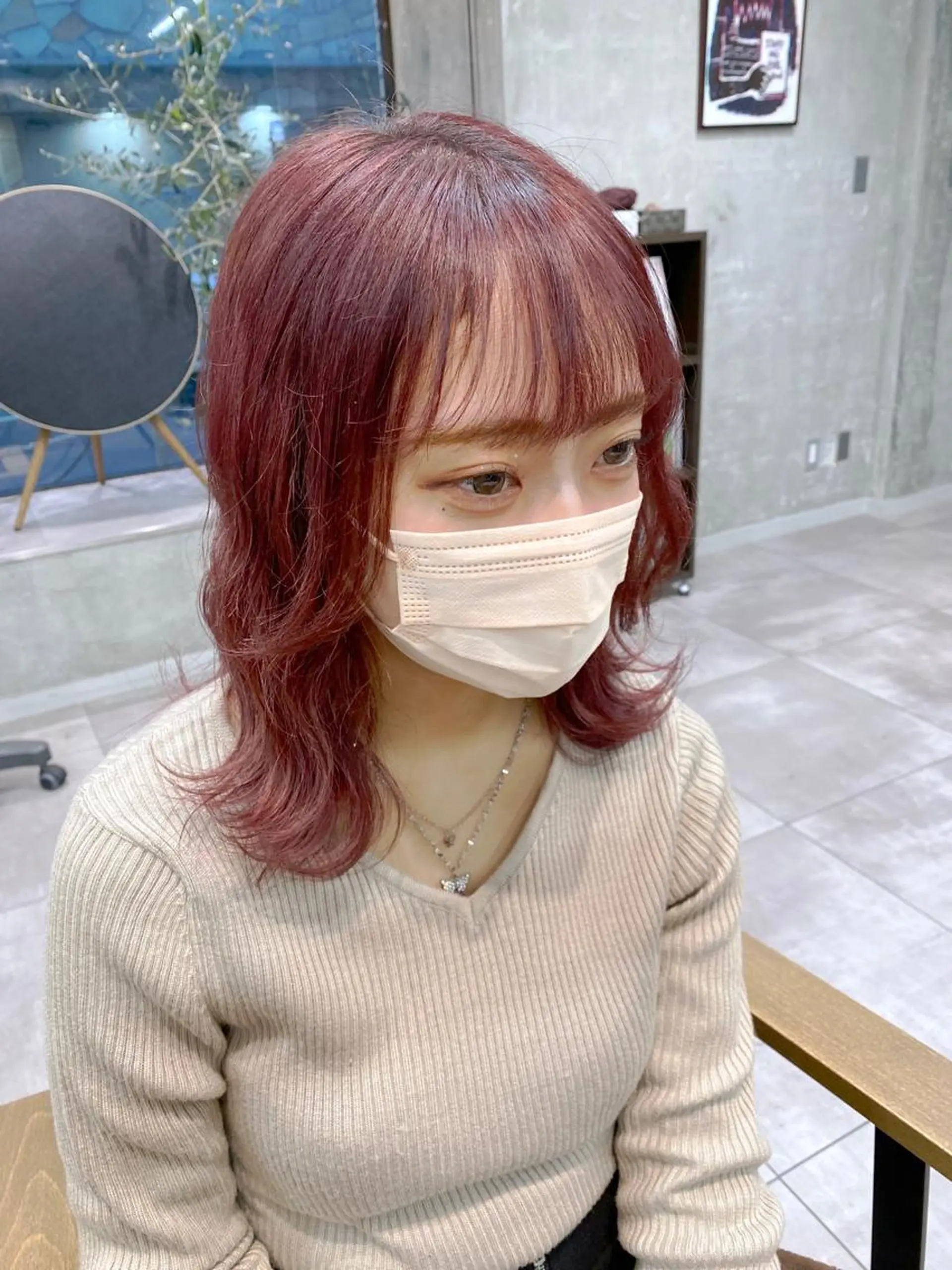 ミディアム カラー ピンクカラー レッドカラー ヘアカラー ブリーチ/髪質改善 🍊店長MASAKiのヘアスタイル