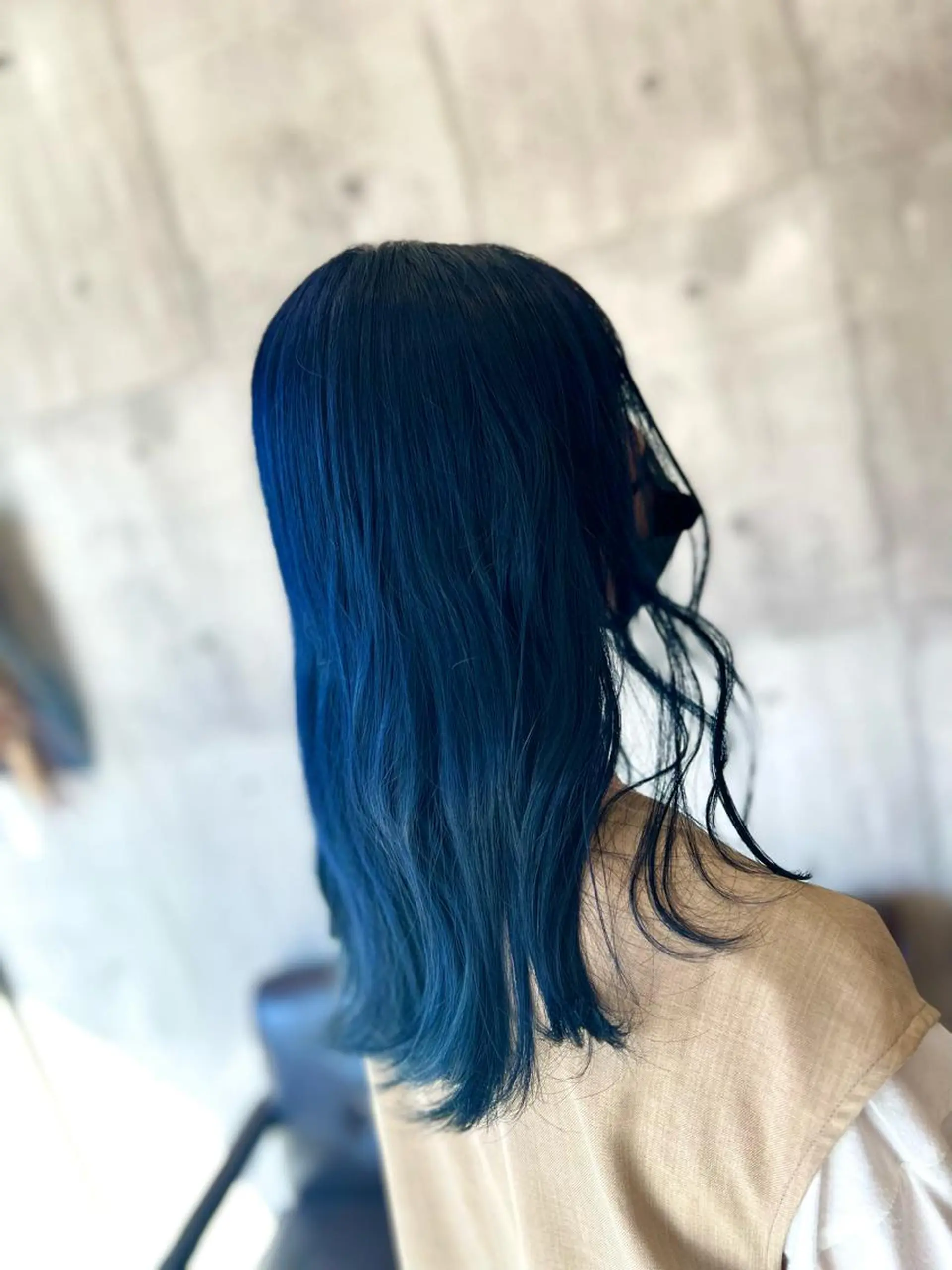 セミロング カラー ブルーカラー ダブルカラー ネイビーカラー ヘアカラー Style Tのヘアスタイル