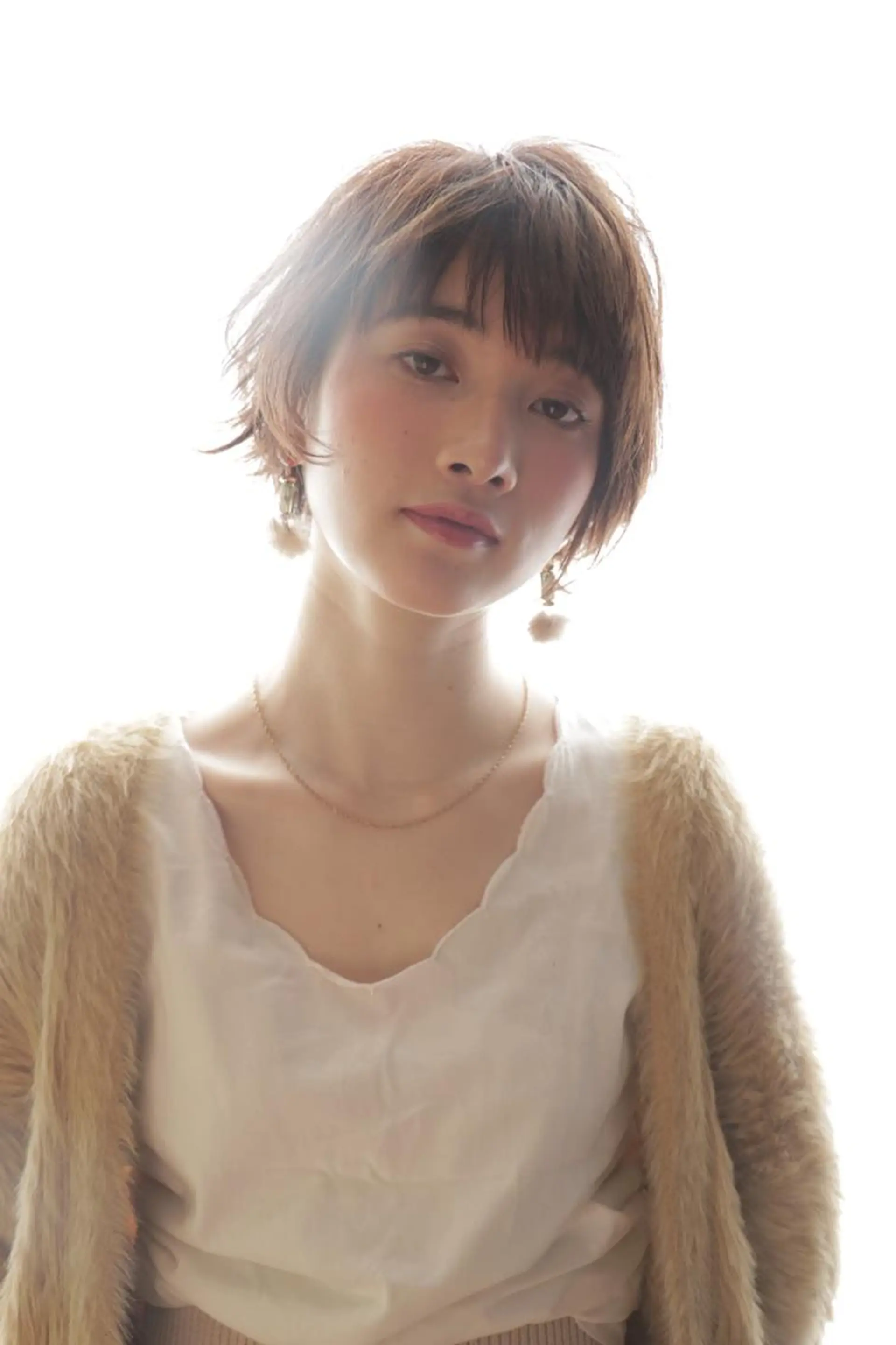 ミディアム カラー ミディアムパーマ アッシュ ベージュカラー ボブ 代表　土屋ヒロユキ ショートカットのヘアスタイル