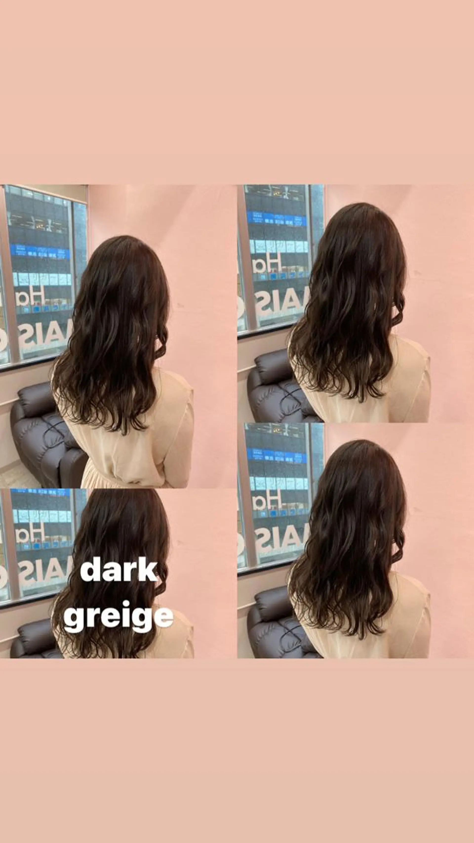 ミディアム カラー ダークグレー ダークグレージュ グレージュ RIYA❤︎ Aujuaソムリエのヘアスタイル