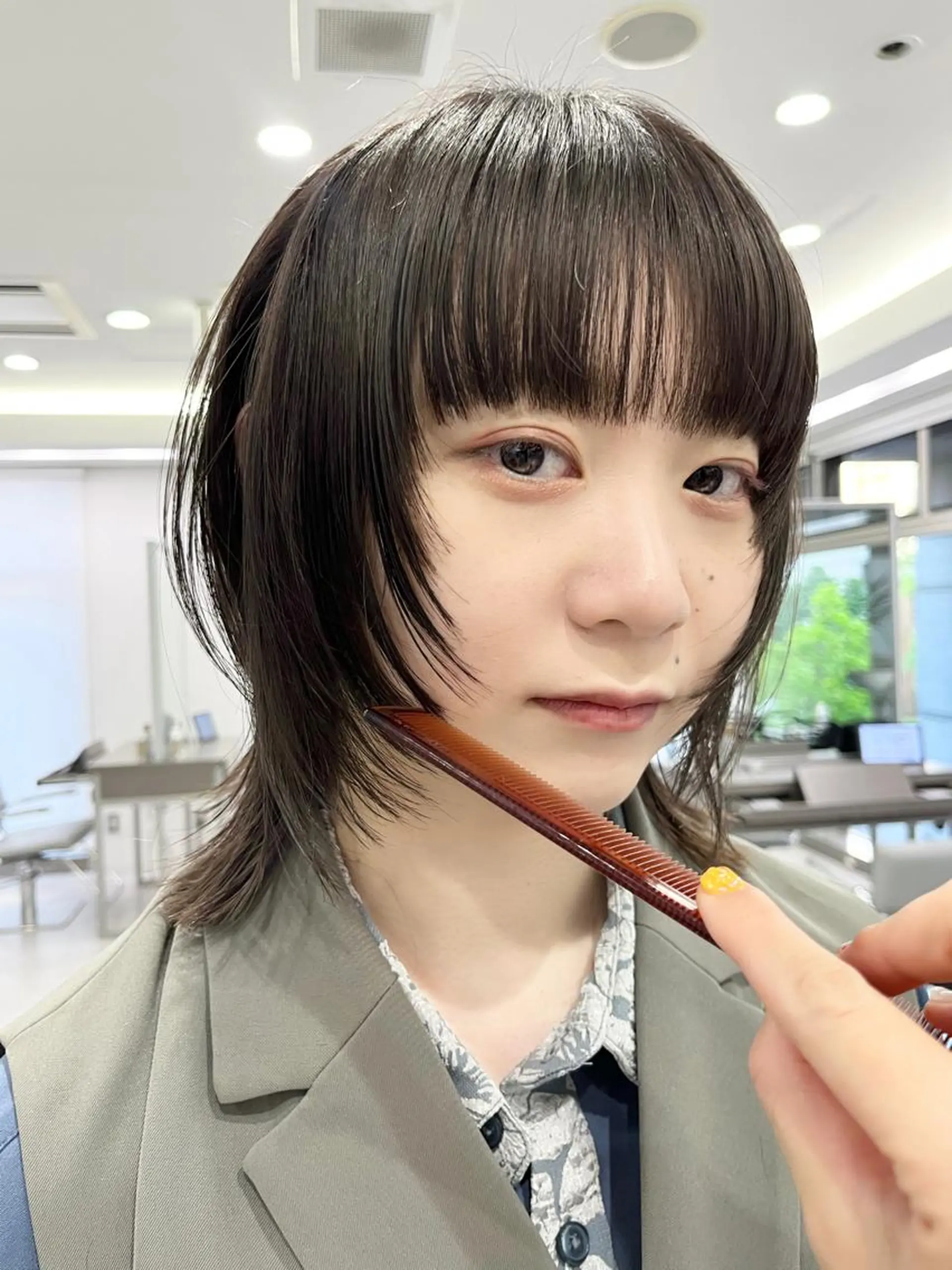 ミディアム ショート/ウルフ/ ボブ 水野のヘアスタイル