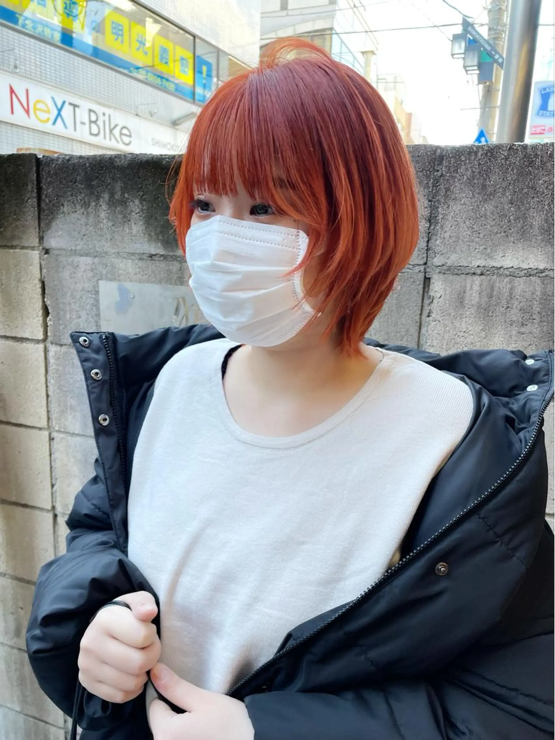 ミディアム カラー ヘアアレンジ オレンジ ウルフカット カット ヘアカラー トリートメント ヘッドスパ ヘアセット 〽️magico/ ウルフDaiki〽️のヘアスタイル