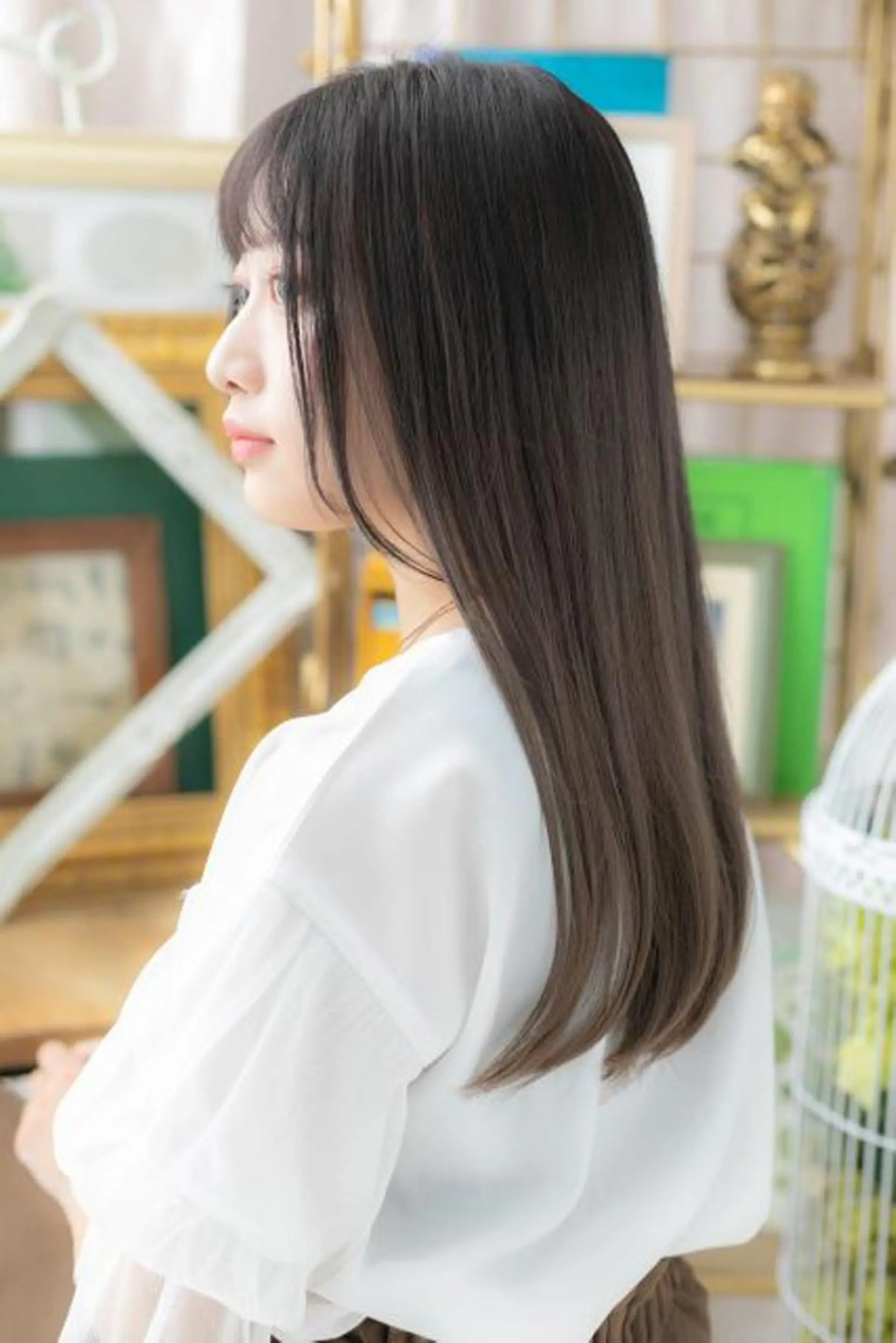 パーマ カット 縮毛矯正 トリートメント ヘッドスパ ミディアム❇️ロング 出町光流のヘアスタイル