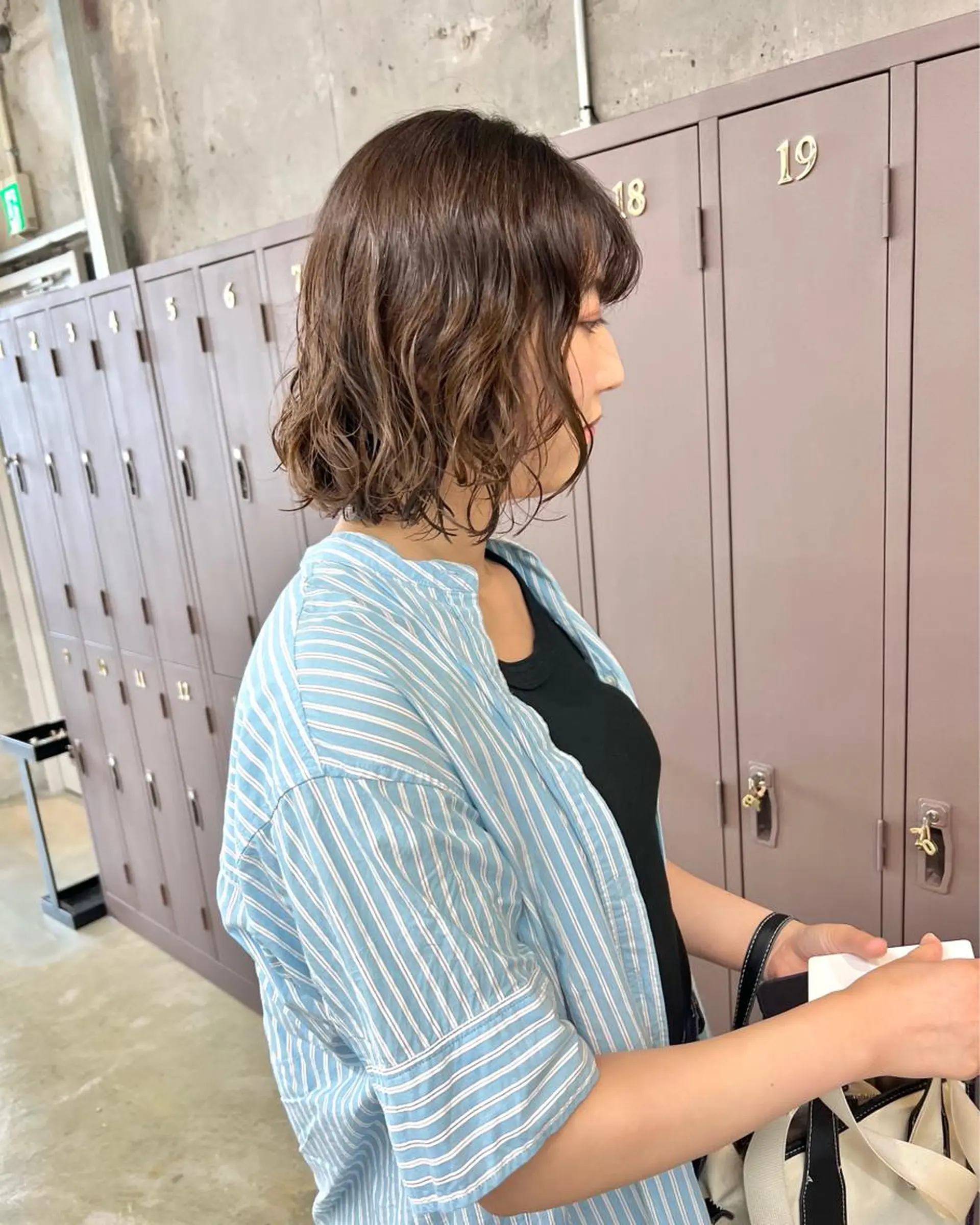 ミディアム パーマ カット パーマ 水野 雪 /パーマ/暖色カラーのヘアスタイル