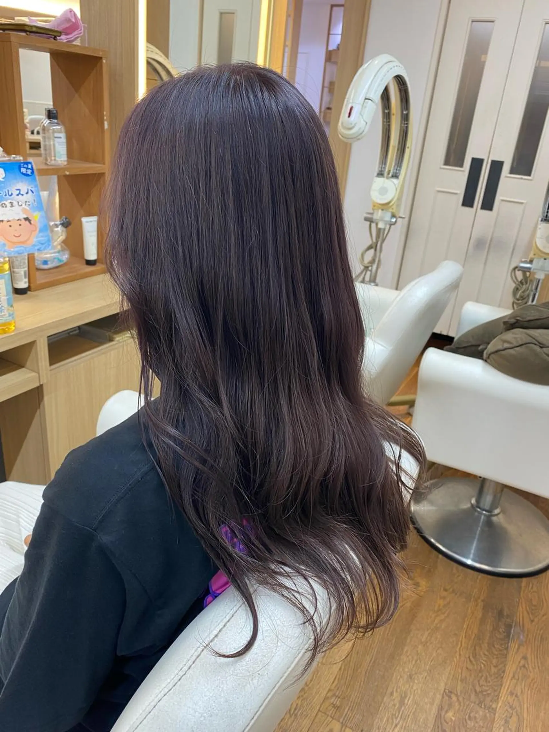 ロング カラー ヘアアレンジ ブリーチ 透明感カラー バイオレットカラー ヨシンモリ 韓国風ヘア 韓国ヘア sasugaのヘアスタイル