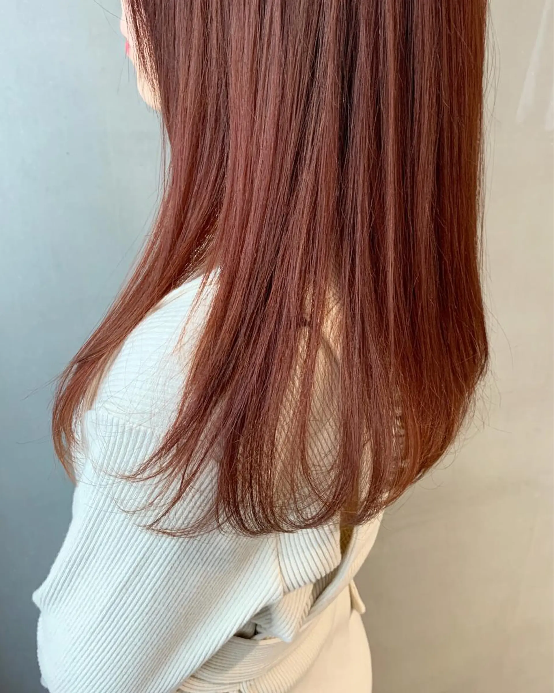 ロング カラー オレンジ SALOWIN梅田茶屋町店所属・ウルフレイヤーカット /チヒロのヘアスタイル