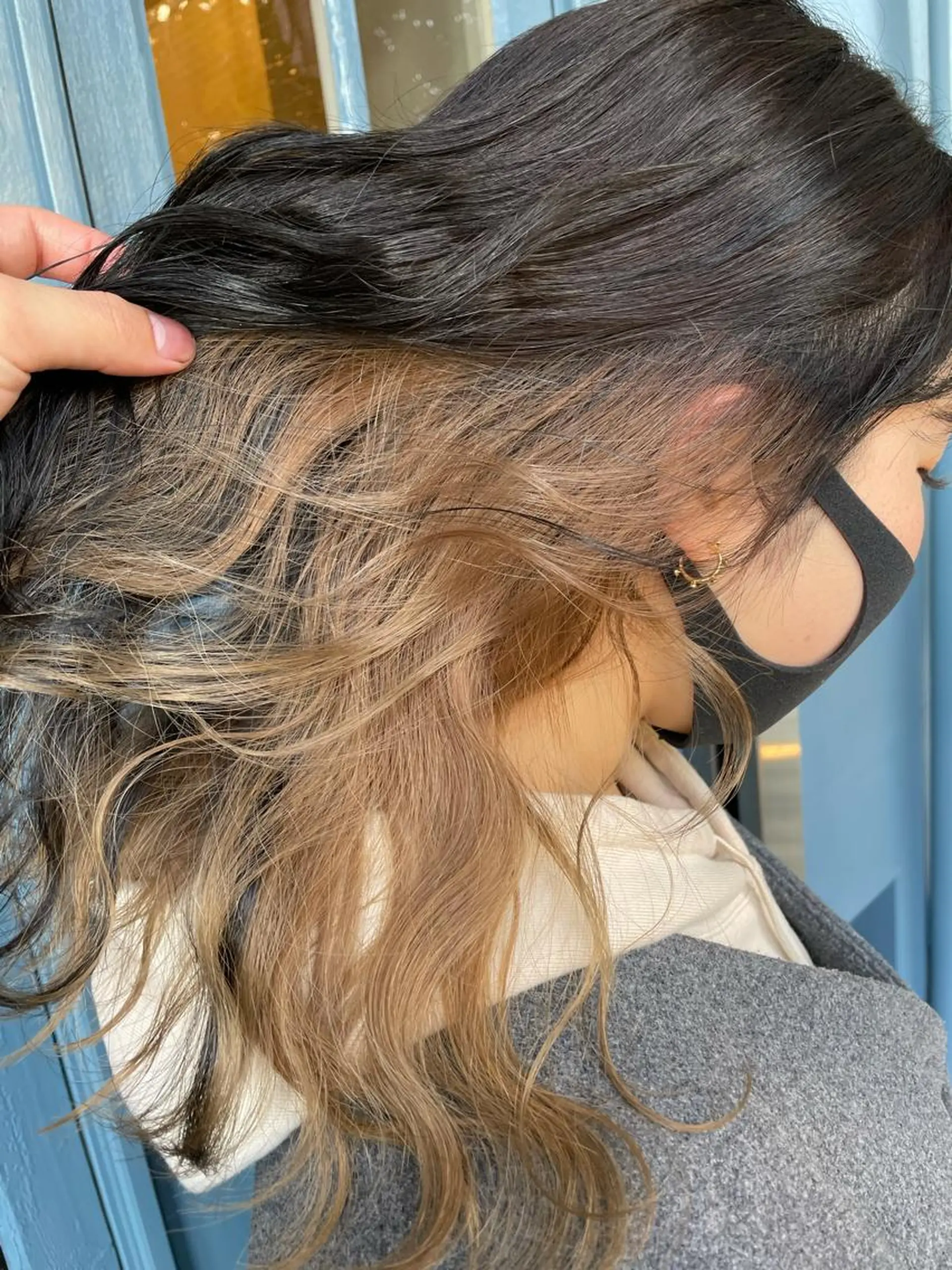 ロング ブリーチ毛矯正.髪質 改善.髪にドラマをのヘアスタイル