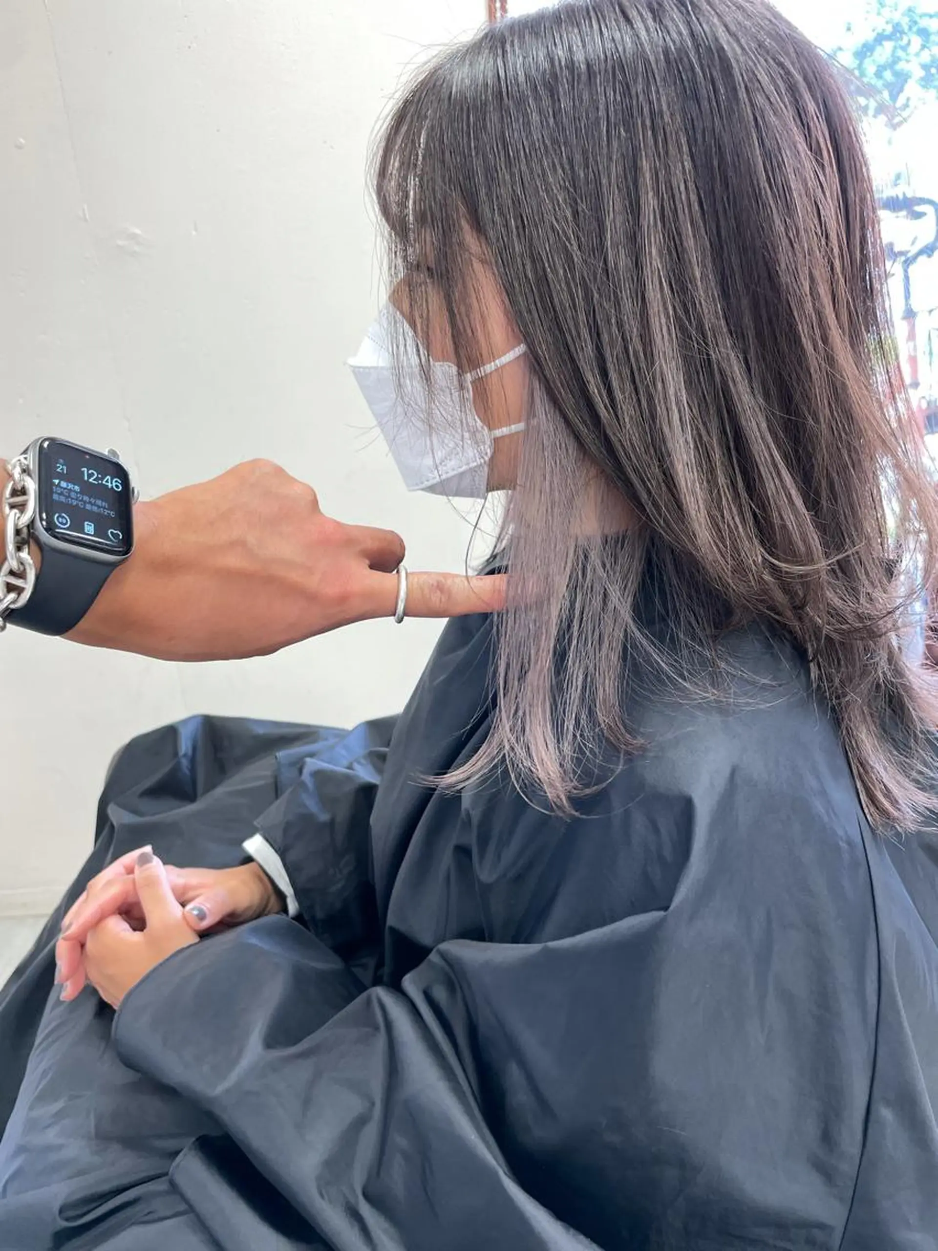 ミディアム カラー インナーカラー ヘアカラー カラー職人/上川原 雄飛のヘアスタイル