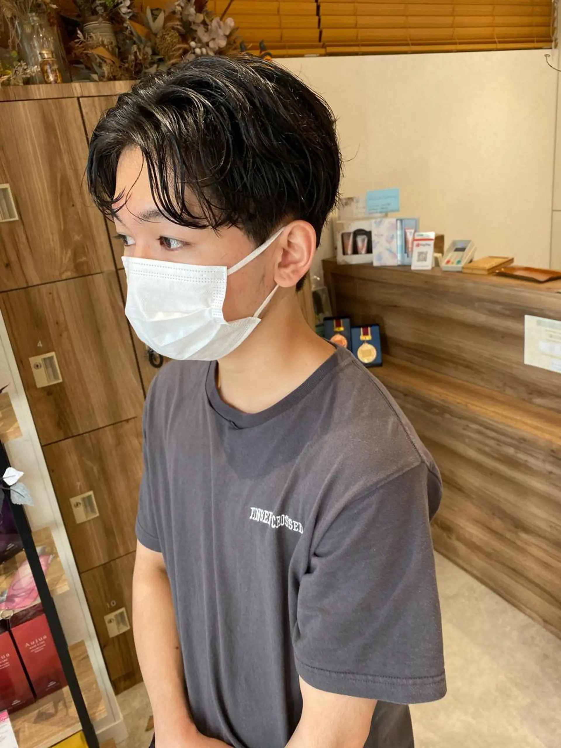 メンズ センターパート カット パーマ指名No1 /namiのヘアスタイル