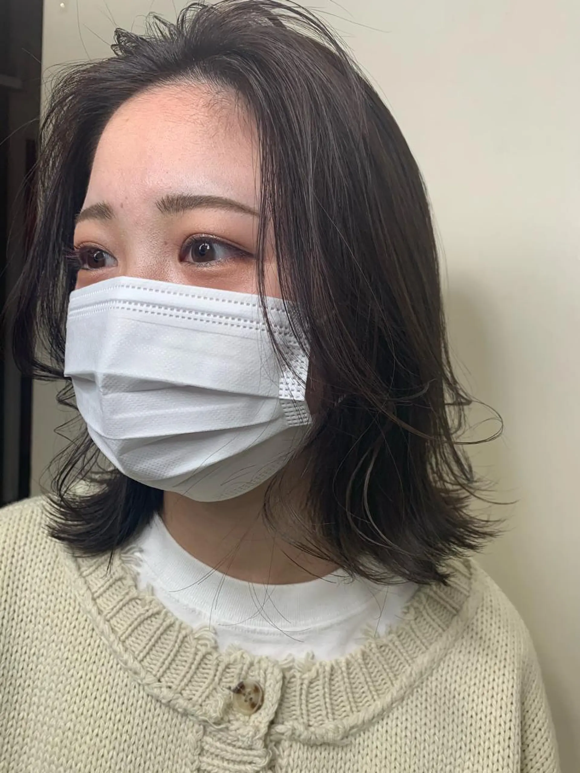 セミロング カラー 平野 優奈のヘアスタイル