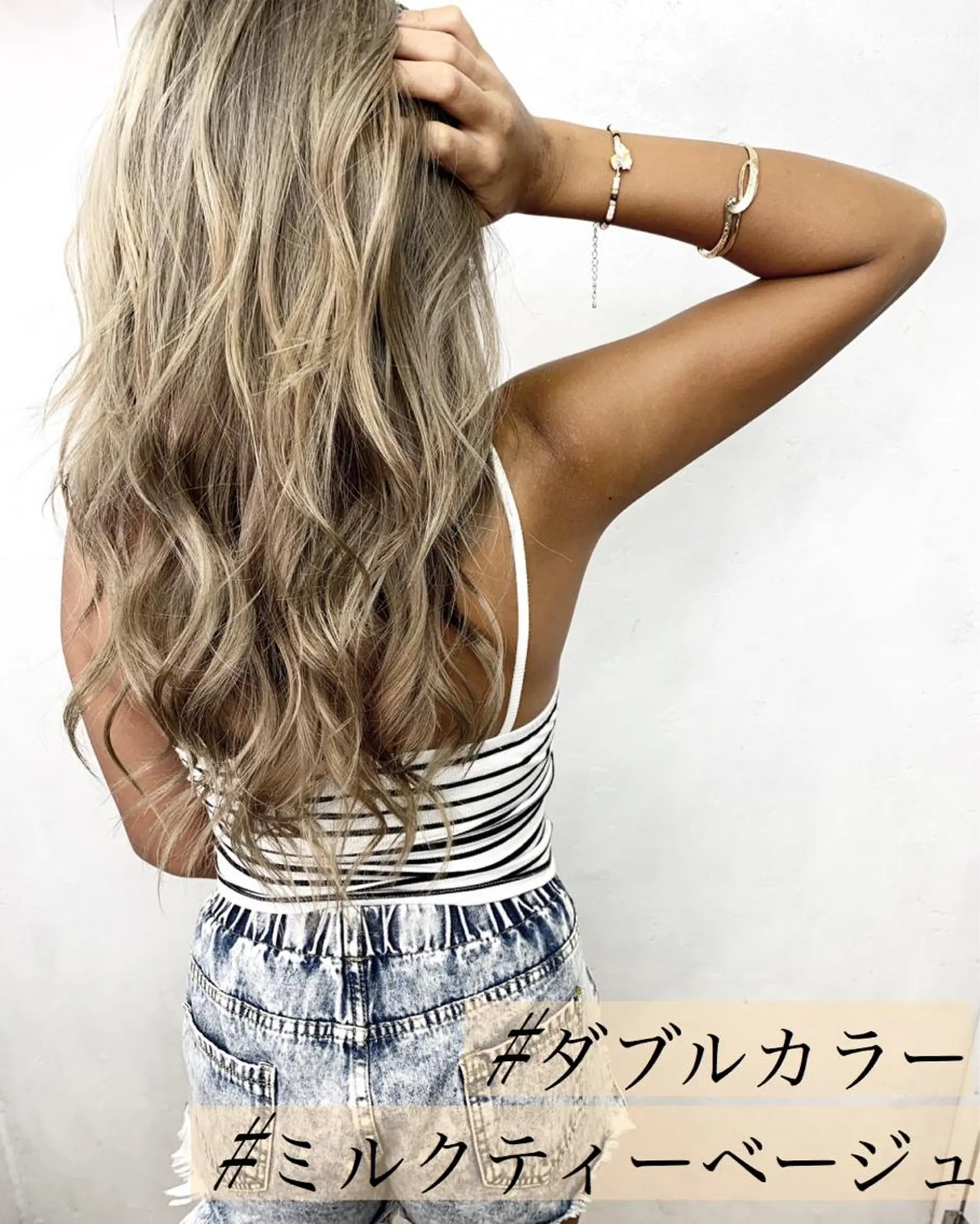 ロング カラー ヘアアレンジ ダブルカラー ヘアカラー TATSUYA アートディレクターのヘアスタイル