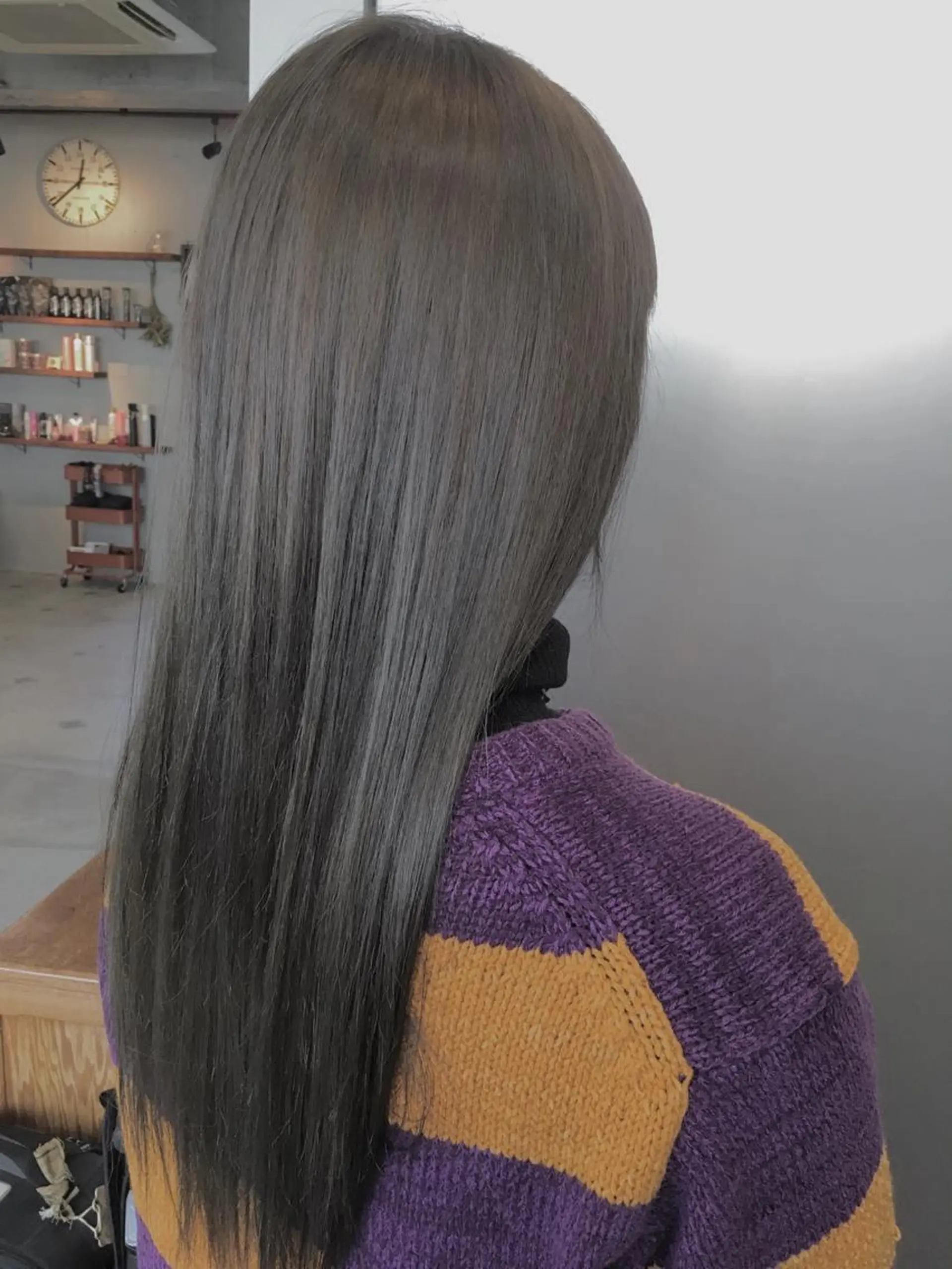 ロング カラー グレージュ カット パーマ 縮毛矯正 トリートメント 代表 中島貴志のヘアスタイル