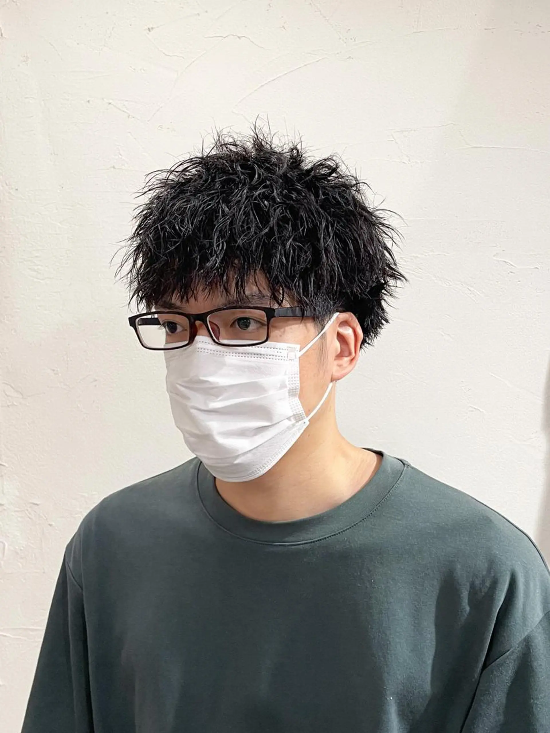 ショート メンズ カット パーマ かんばら りょーいのヘアスタイル