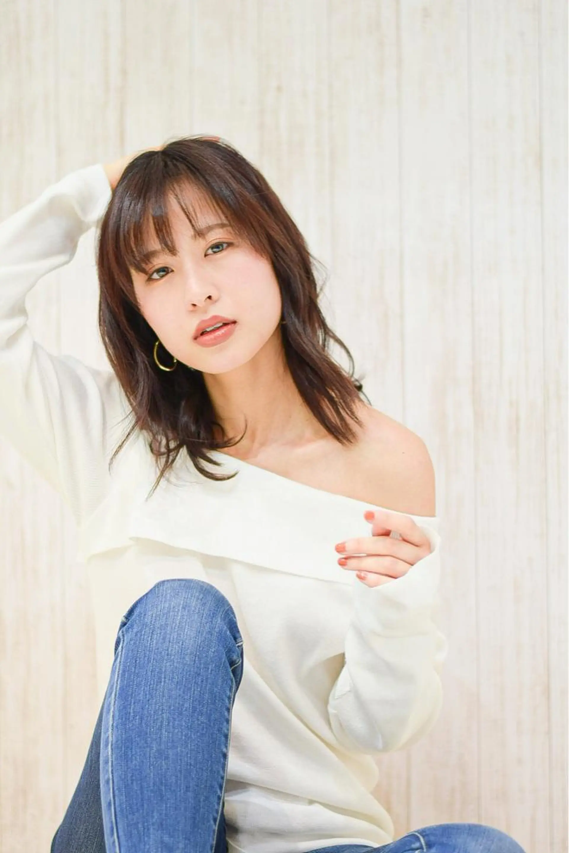 ミディアム カット ヘアカラー トリートメント 石沢 知康のヘアスタイル