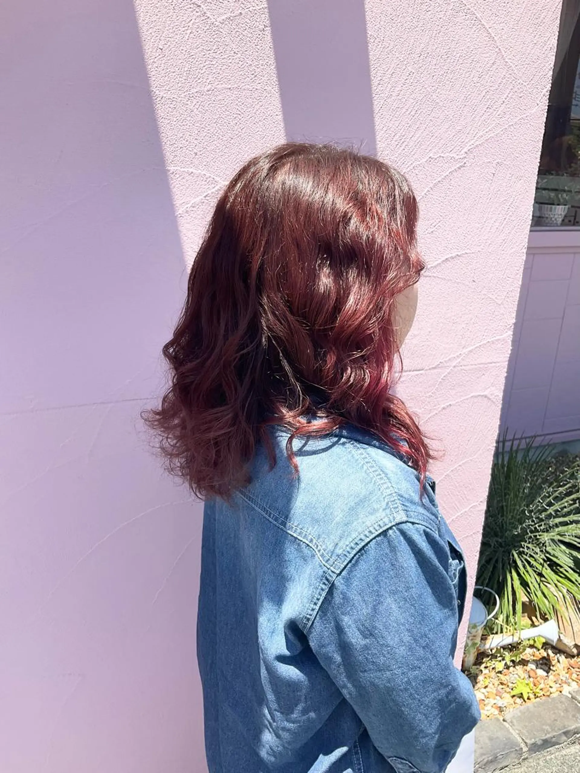 ミディアム カラー 黒髪 ブリーチ ブルーカラー ブルーブラック 透明感カラー れいな🌼 ボブ･艶カラー🌼のヘアスタイル