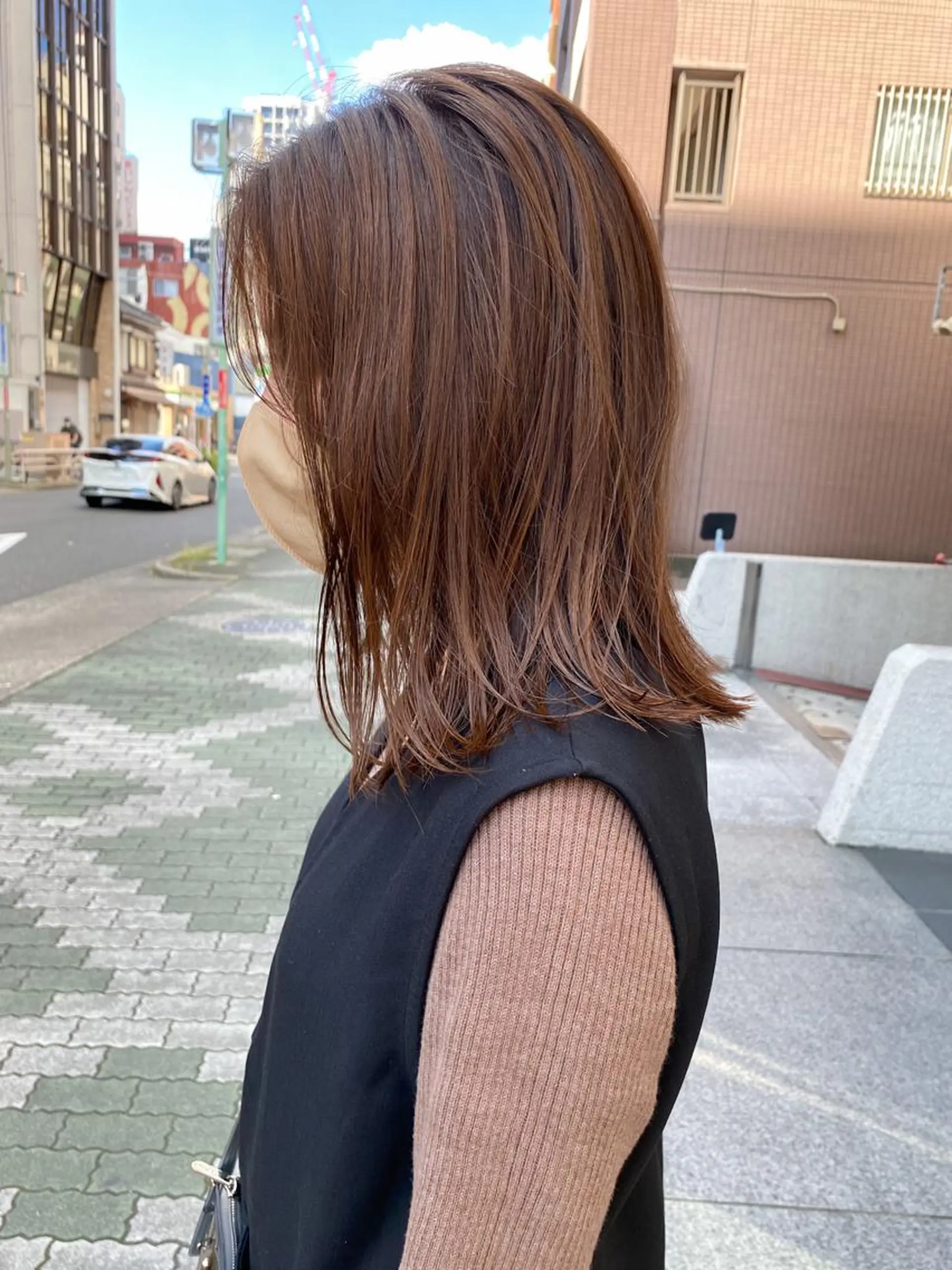 ミディアム カラー ブラウンカラー マロンブラウン ヘアカラー トリートメント 🌼透明感艶カラー オリーブ🌼河村咲のヘアスタイル