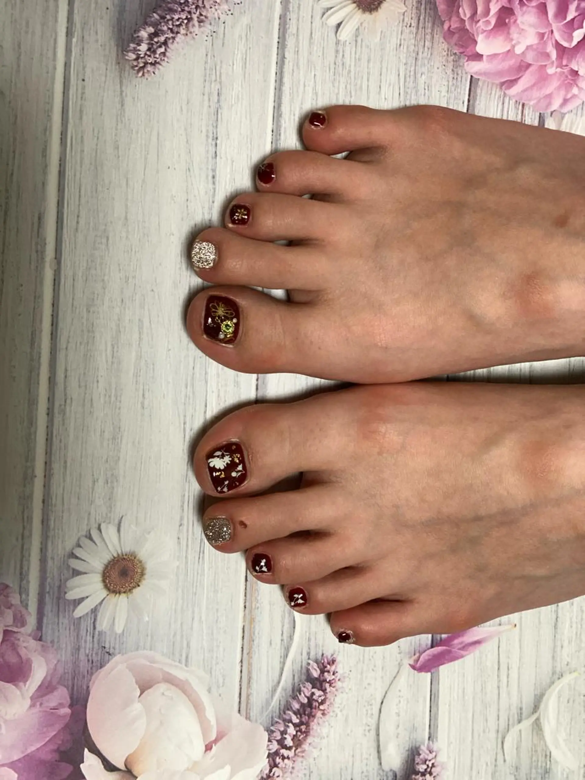 ネイル フラワーネイル フットネイル R.I所属・R.I みちのネイルデザイン