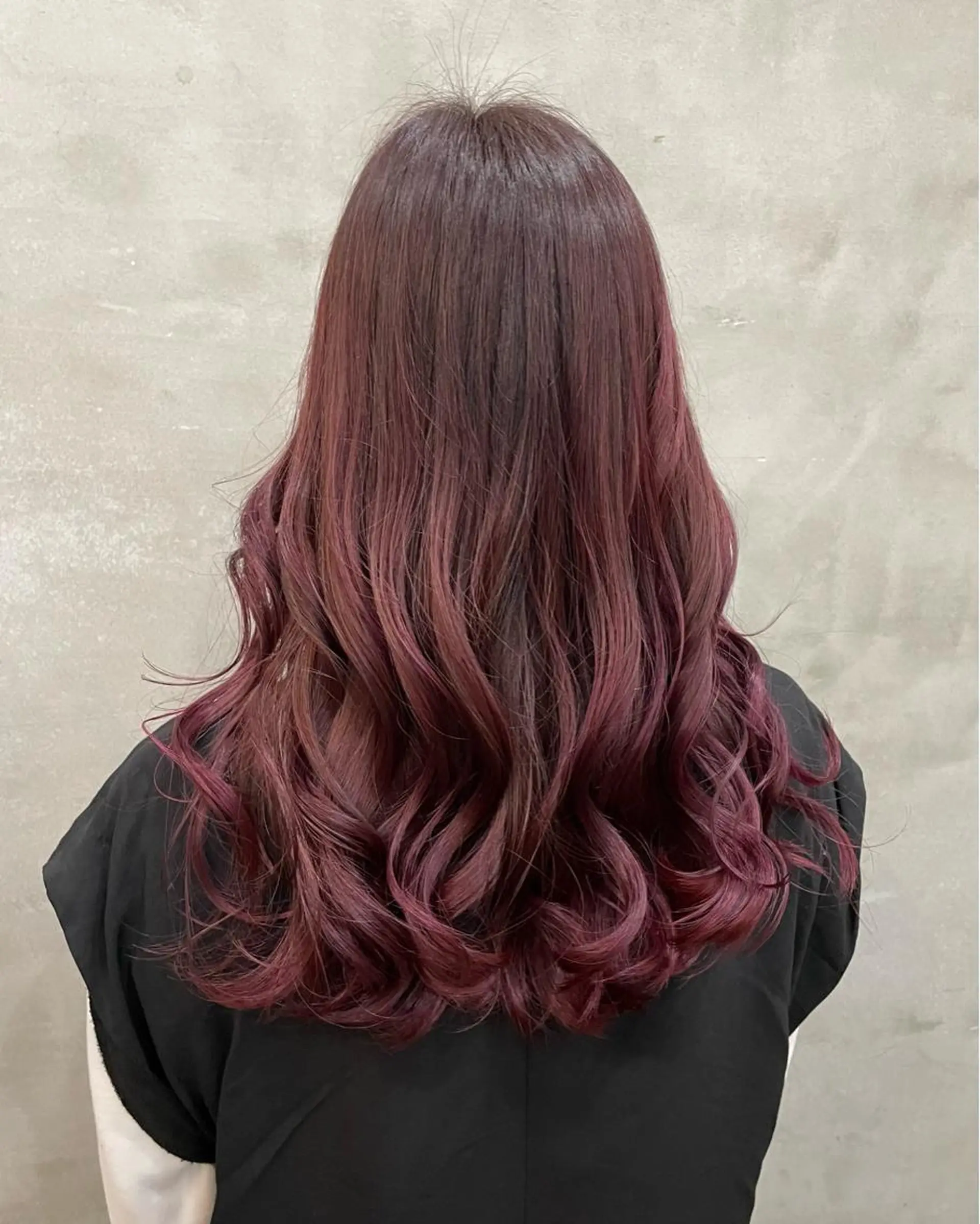 セミロング カラー ブリーチ ブリーチなしカラー ピンクカラー ヘアカラー トリートメント 【ピンク/韓国ヘア/ ヘアセット】亜海のヘアスタイル