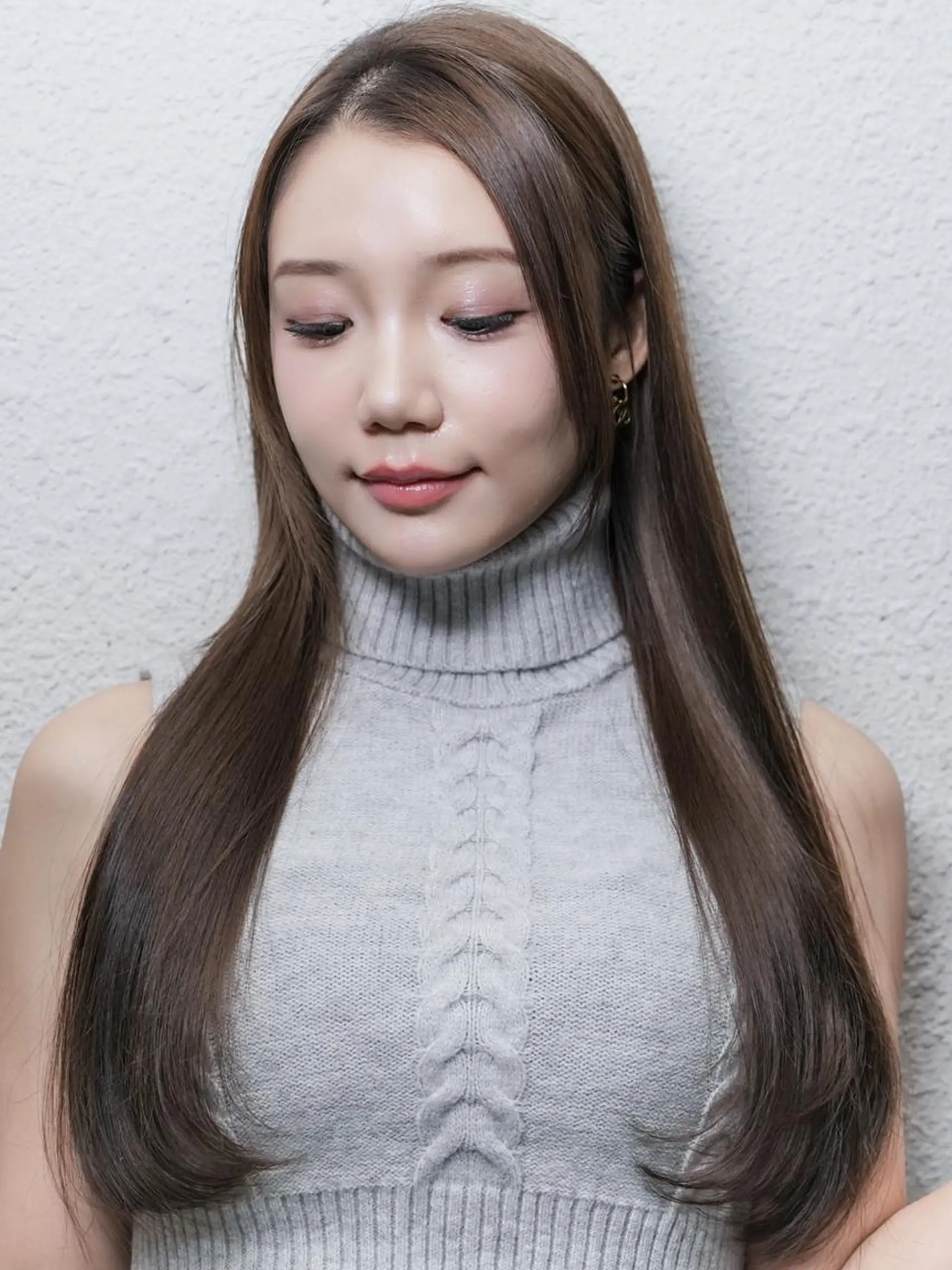 ロング カラー ショートボブ バレイヤージュ ベージュカラー 黒髪 ブリーチ カット ヘアカラー 梅田ハイトーン 🎀Rumina🎀のヘアスタイル