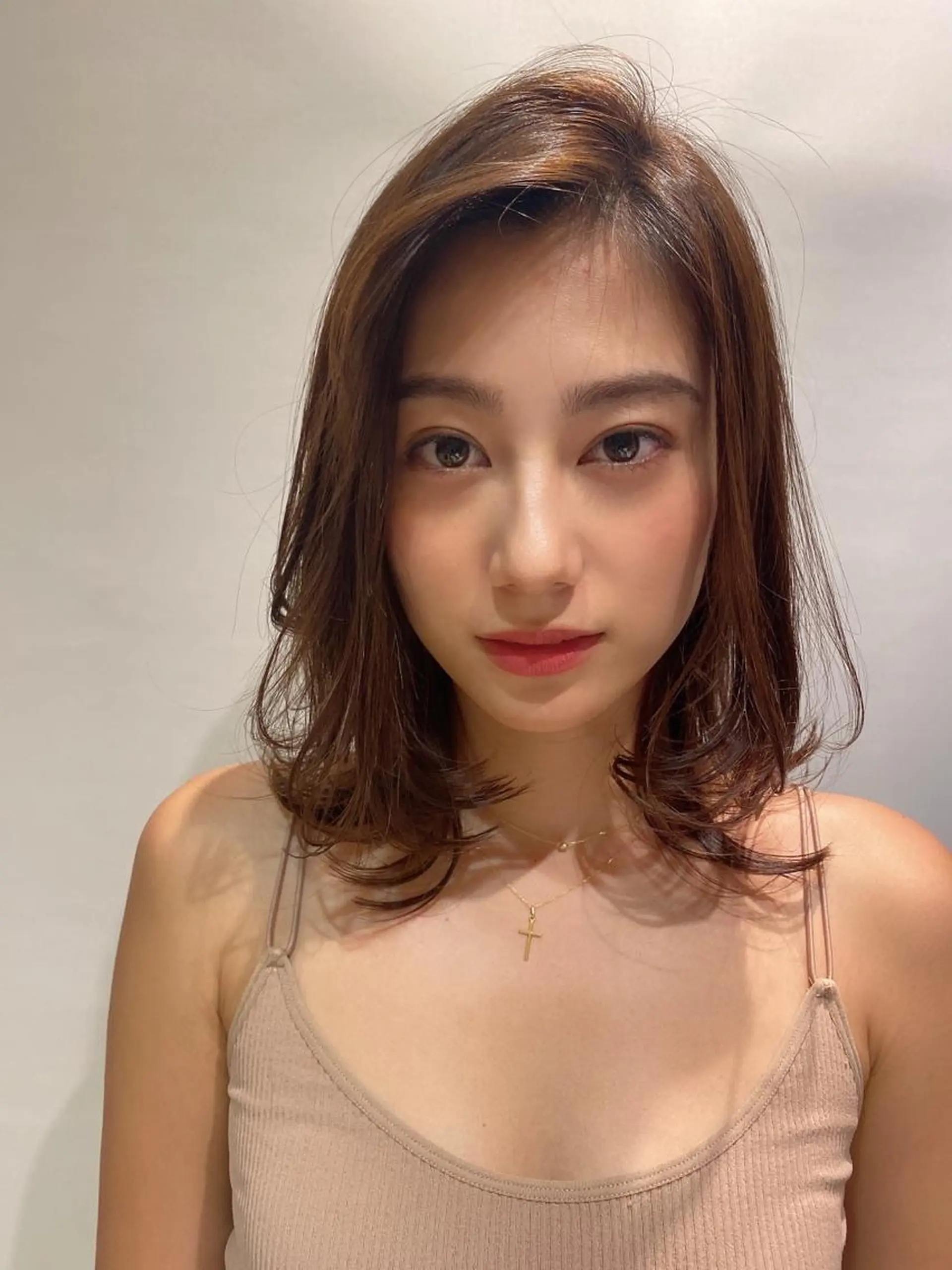 ミディアム カラー カット ヘアカラー トリートメント 縮毛/ショート/ ボブ/レイヤー/小原のヘアスタイル