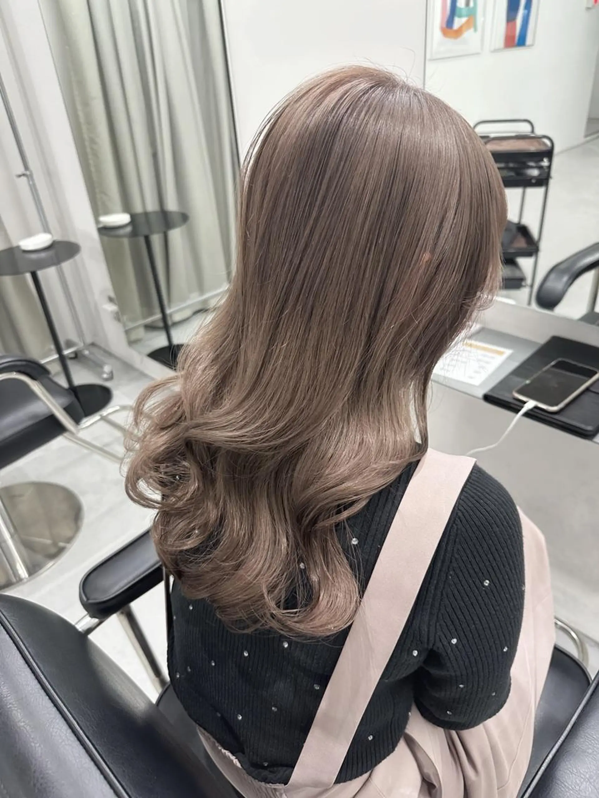 セミロング ベージュカラー/長岡 レイヤーカット/コウのヘアスタイル
