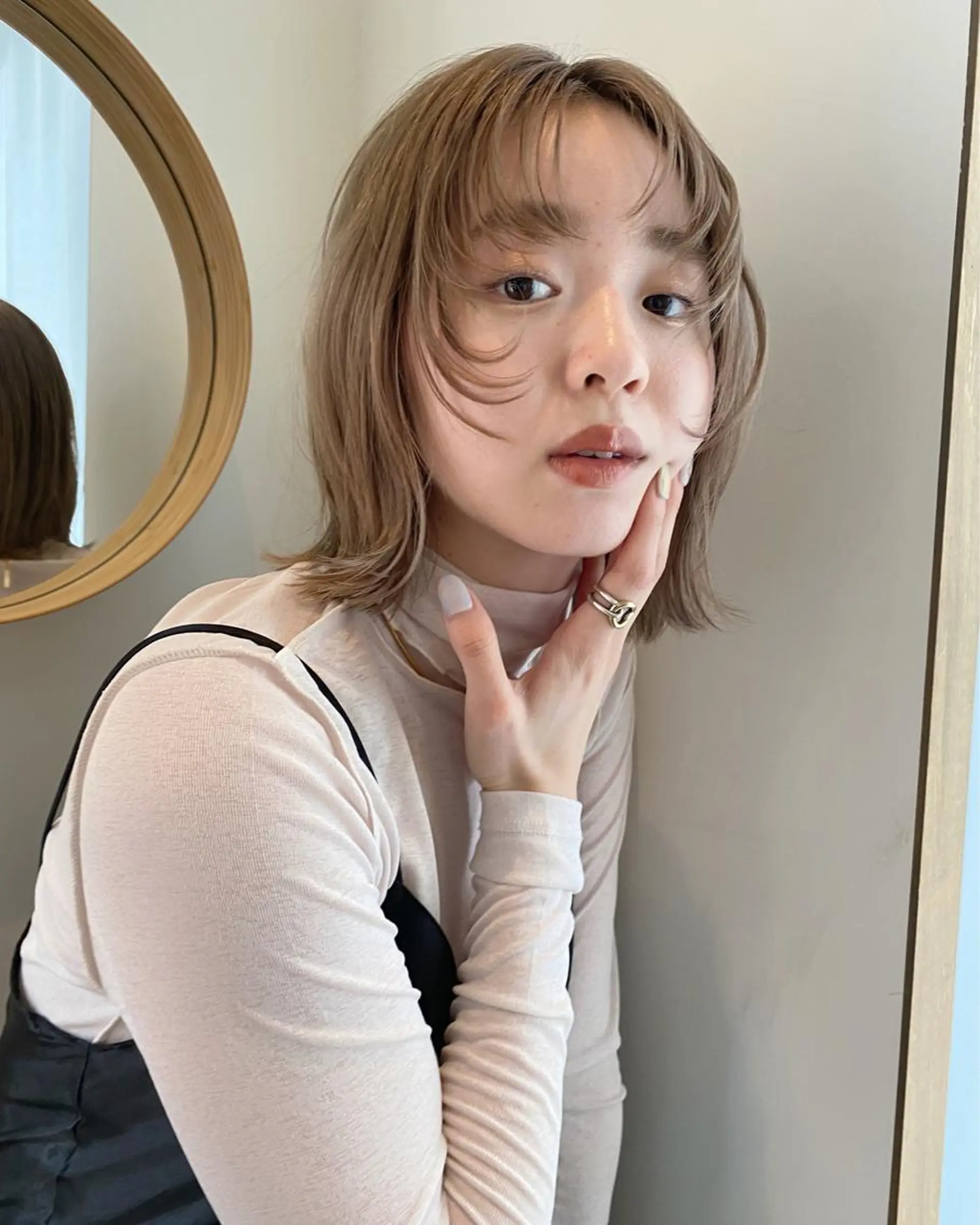 ショート カラー ヘアアレンジ 顔周りカット Nancy所属・束感まつげ❤︎ あみのマツエク・マツパデザイン