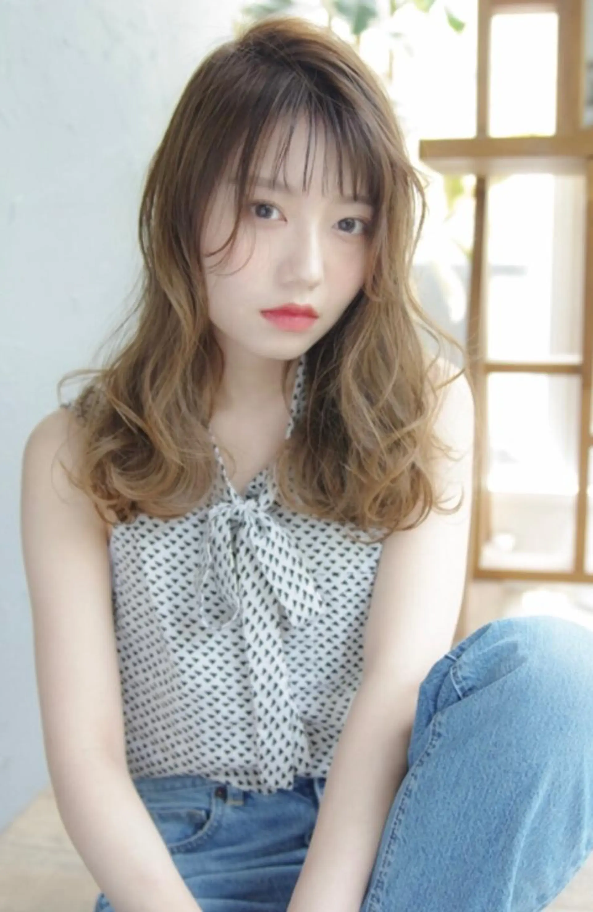 ロング カラー パーマ ベージュカラー ブリーチ ブラウンカラー 透明感カラー イルミナカラー 河合 真理子のヘアスタイル