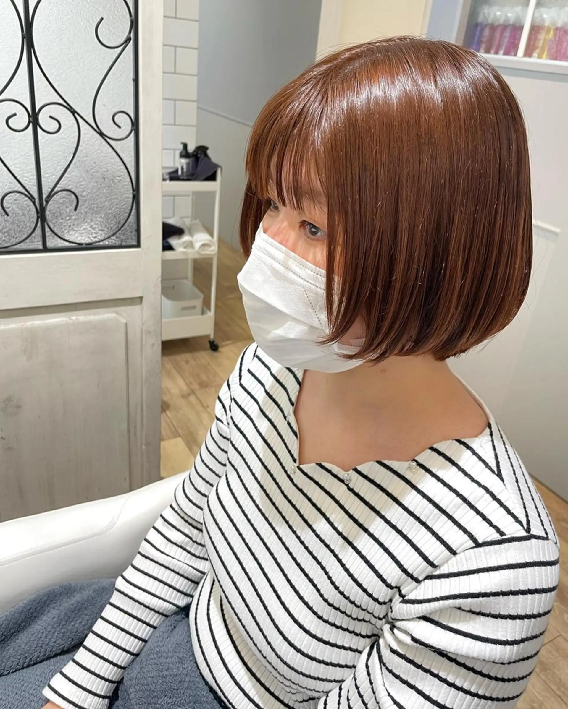 ミディアム カラー パーマ ヘアアレンジ メンズ キッズ ネイル マツエク・マツパ メンズブリーチ ブリーチ ブリーチなしカラー ピンクカラー カラーマツエク 🫧垢抜けヘア🫧 SHIORIのヘアスタイル