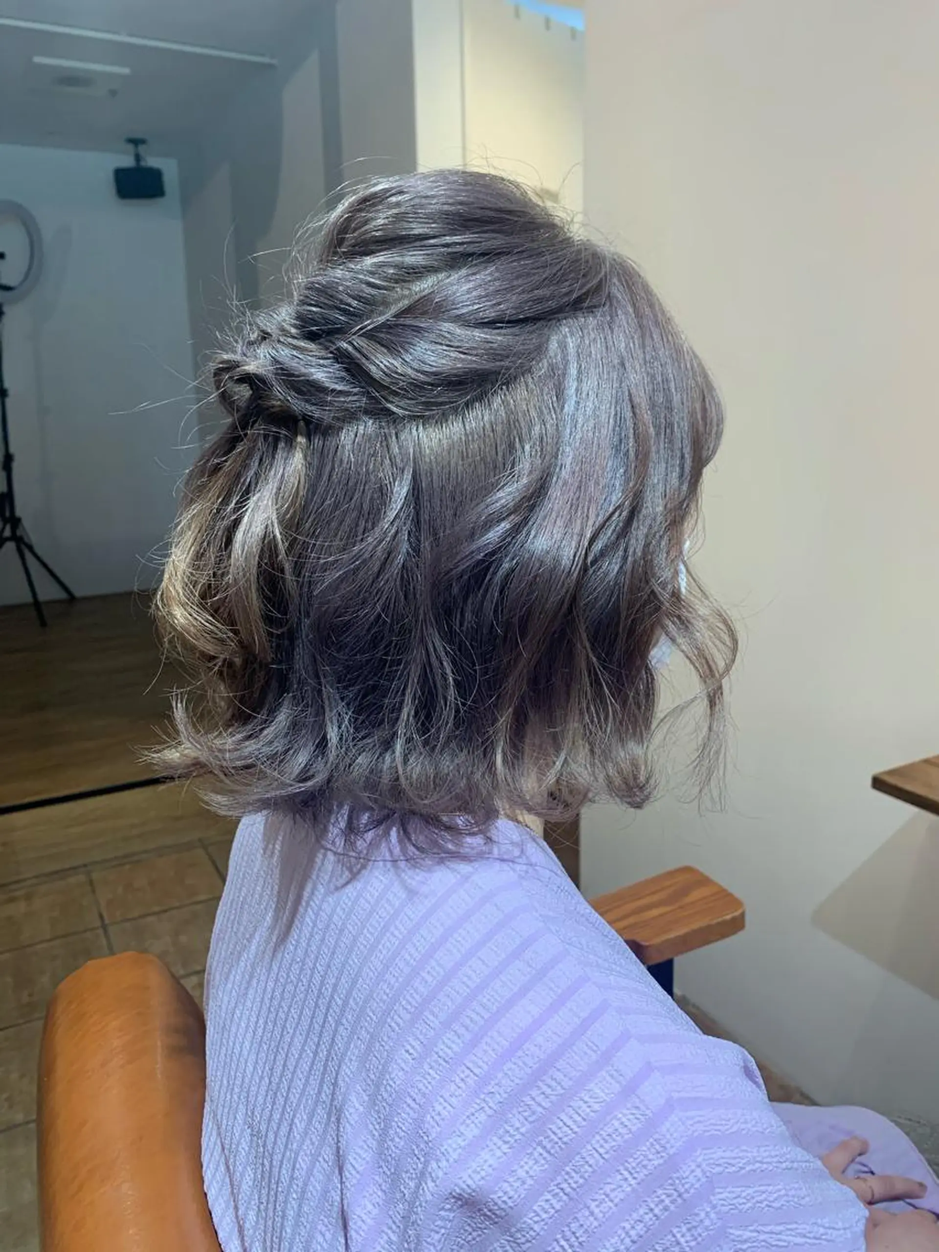 ショート ヘアアレンジ ハーフアップ ボブ ヘアアレンジ にいた　かづしげのヘアスタイル