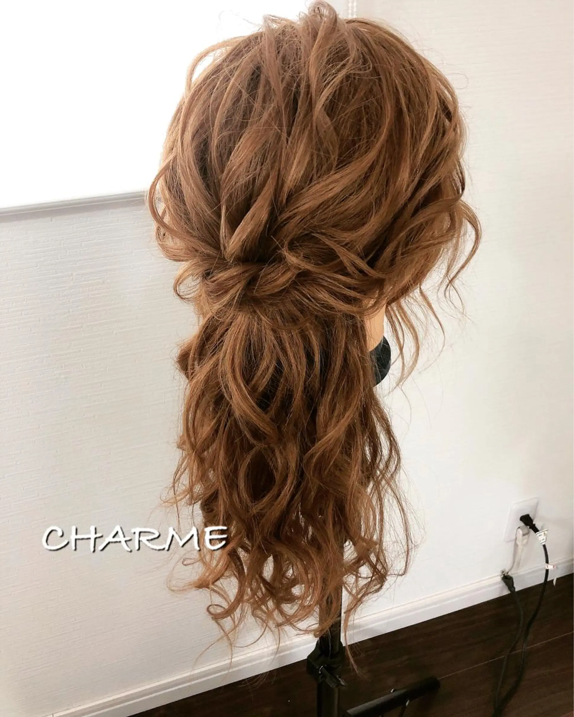 ヘアアレンジ ハーフアップ 田口 りえこのマツエク・マツパデザイン