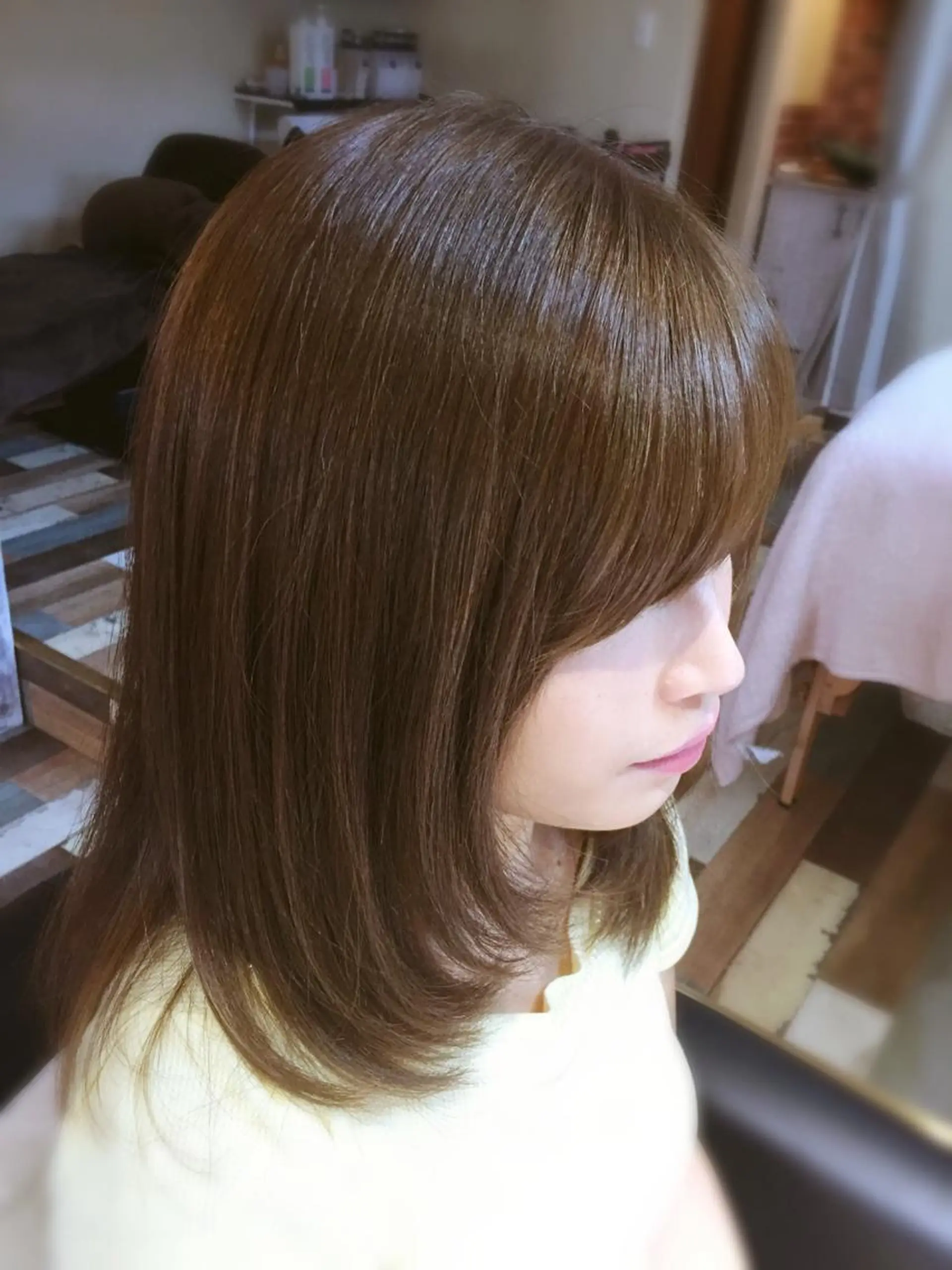 ミディアム カラー カット ヘアカラー トリートメント 美容歴１８年以上🌈 山口のヘアスタイル
