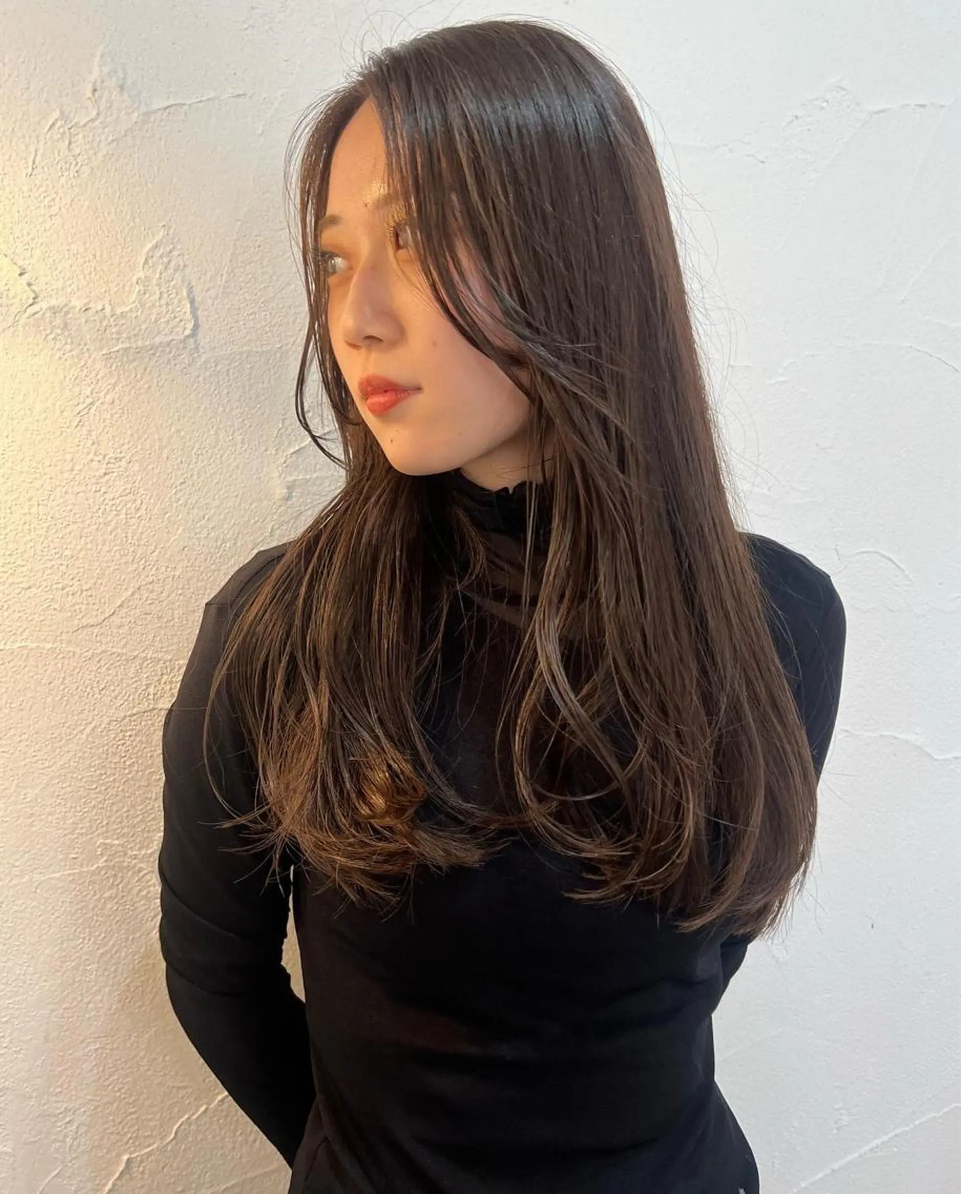 ロング カラー グレージュ 顔周りカット/透明感 カラー✂️MEIのヘアスタイル