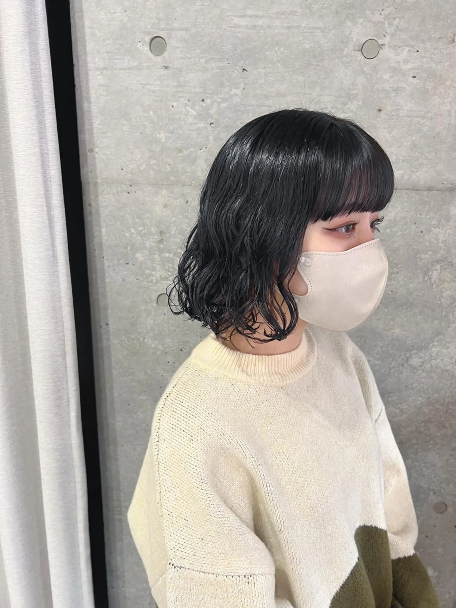 ミディアム パーマ ボブパーマコテ巻き風 パーマNo1深江秀平のヘアスタイル