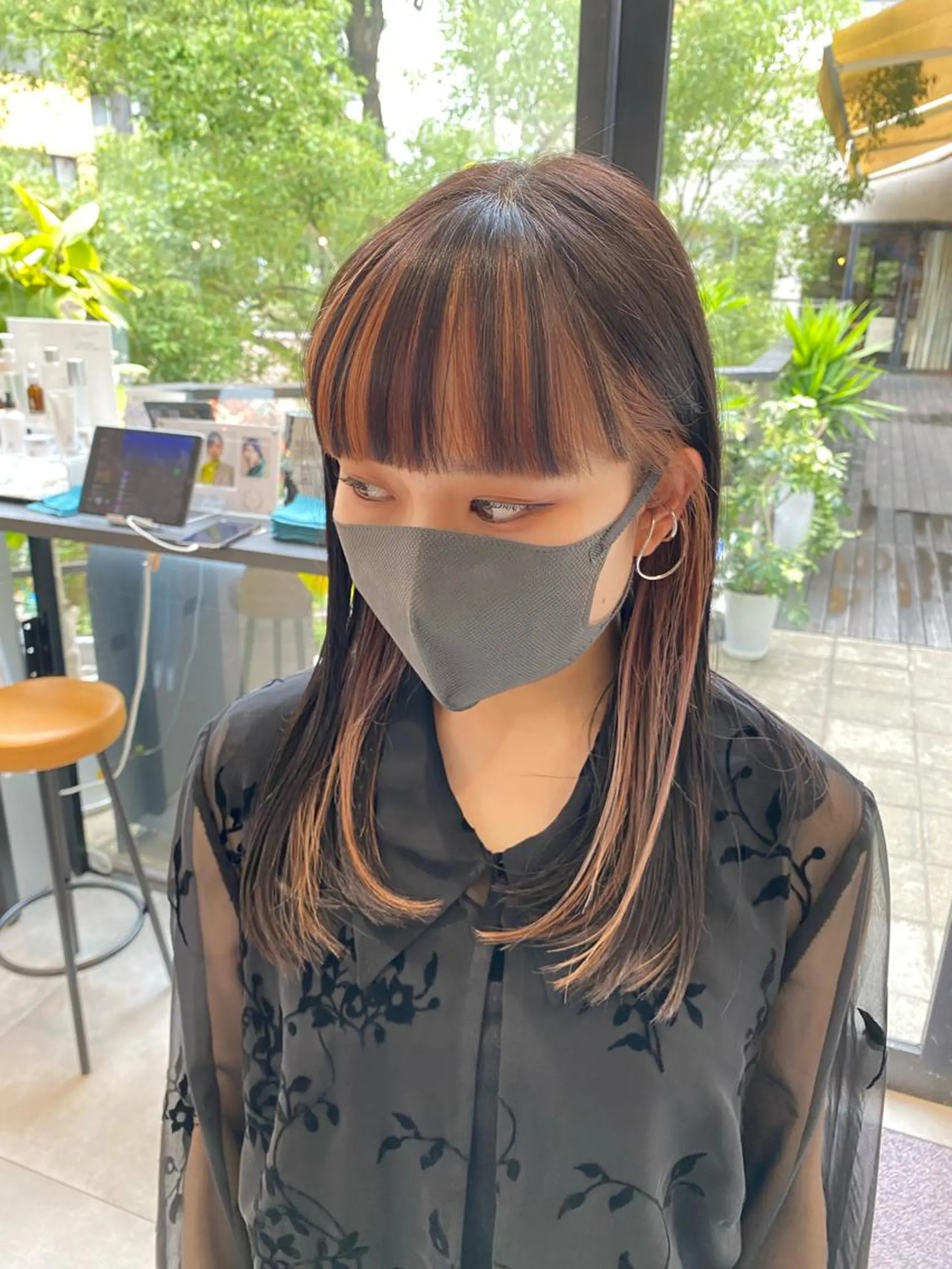 ミディアム i.osaka所属・たつ/レイヤーカット 顔周り/髪質改善のヘアスタイル