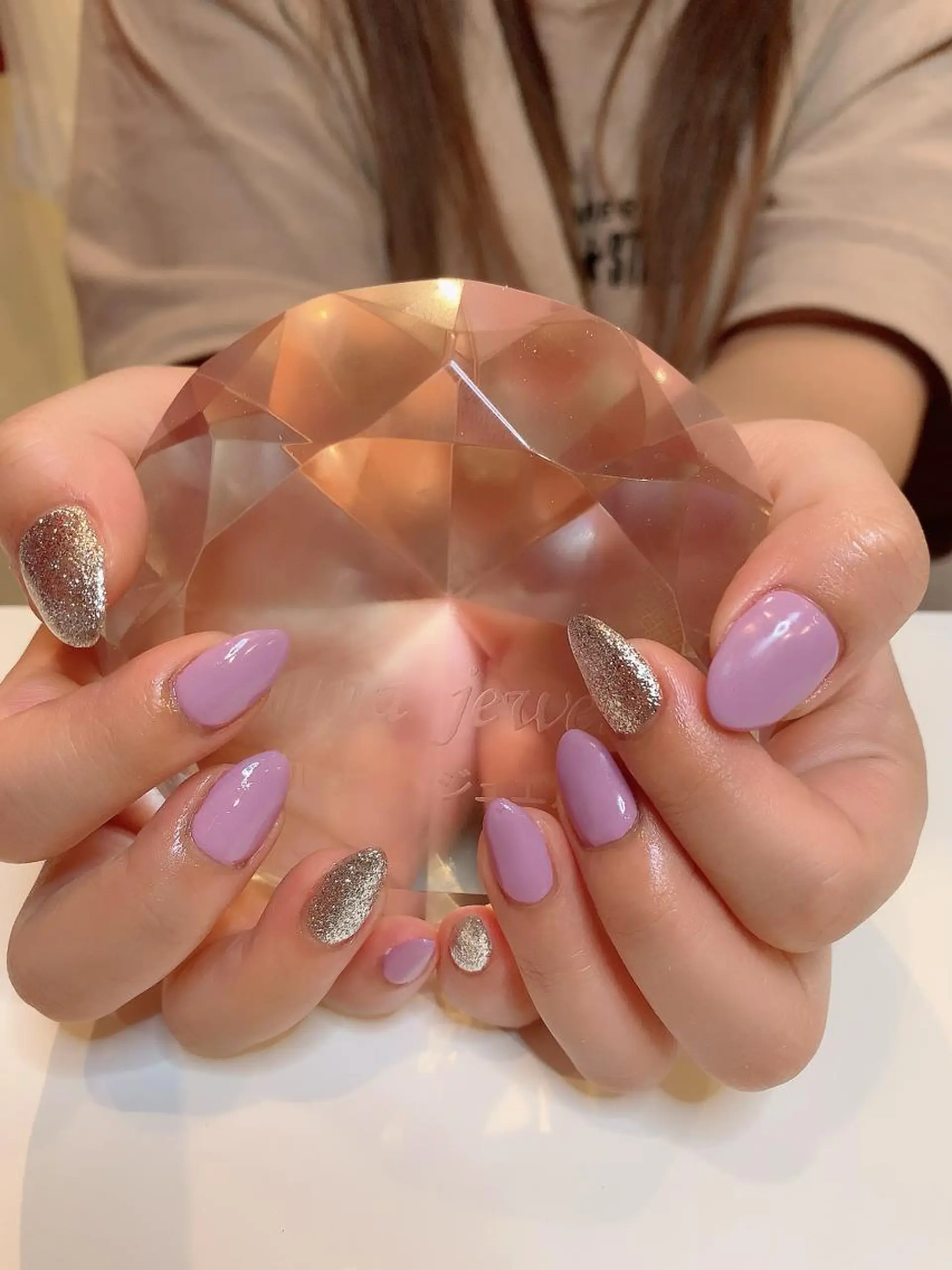 ネイル ラメ(グリッター) ワンカラーネイル Adite nailのネイルデザイン