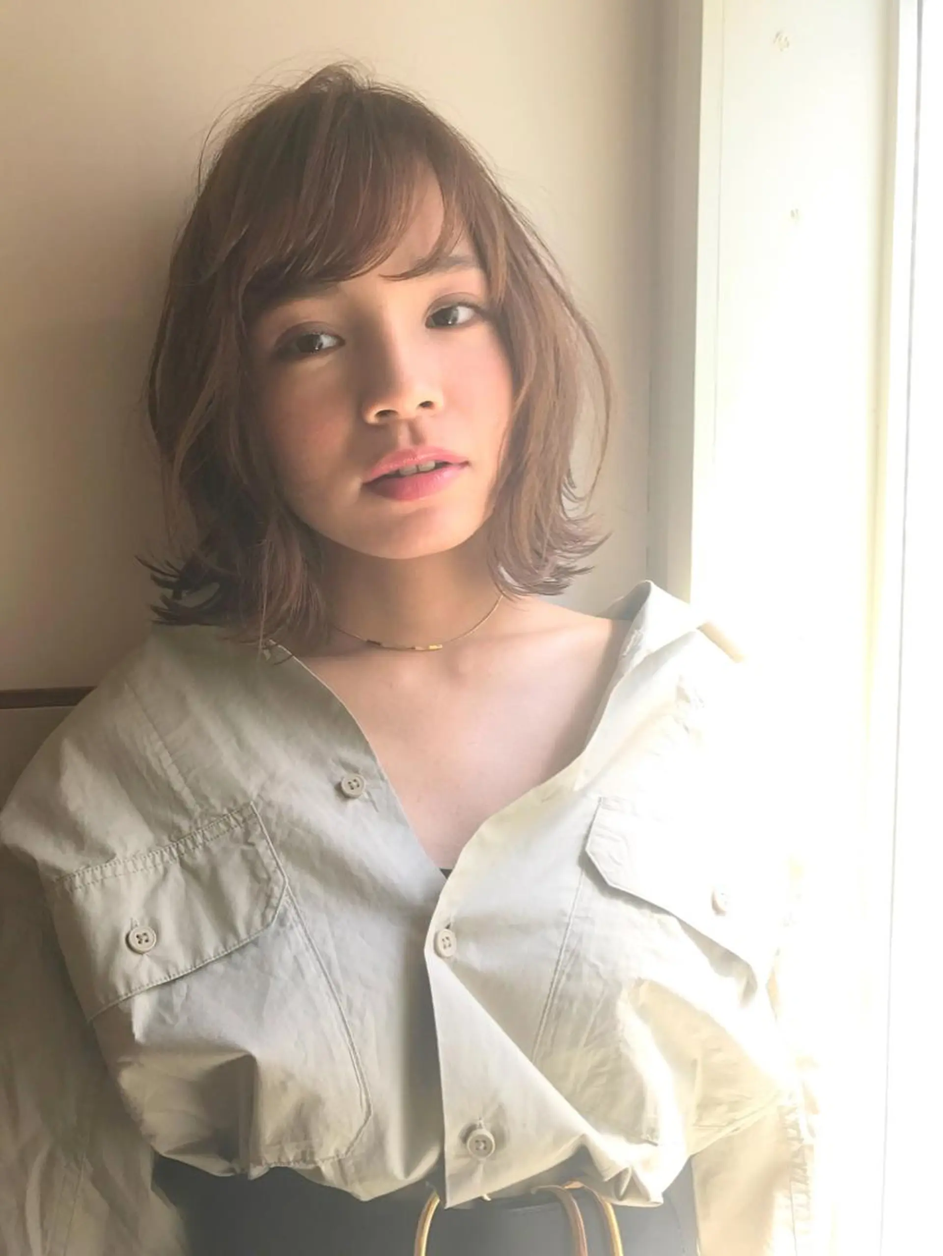 ミディアム パーマ やまだ まいのヘアスタイル