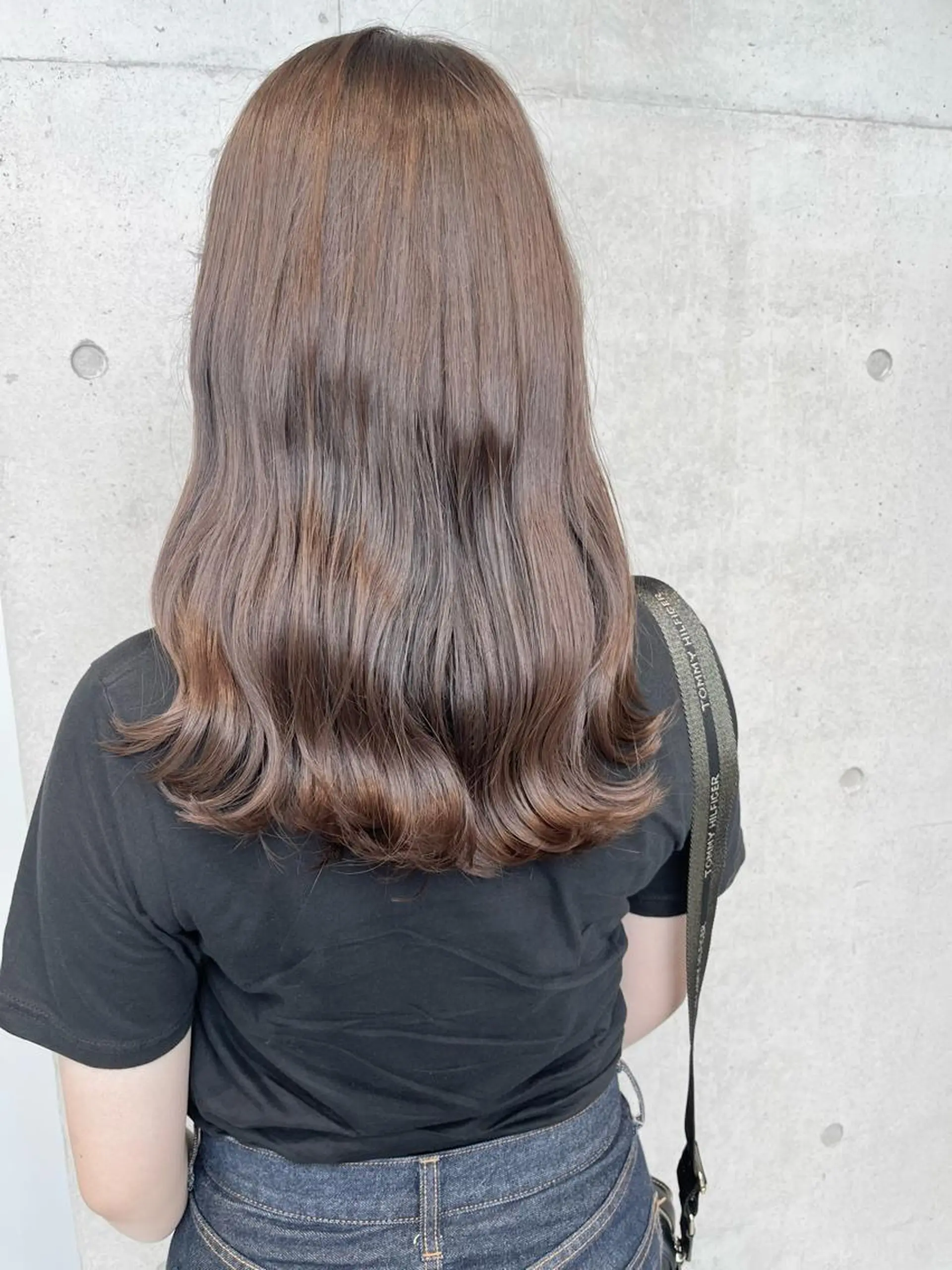 セミロング カラー カット ヘアカラー トリートメント ヘッドスパ 透明感/オリーブ/ グレージュ/YUKAのヘアスタイル