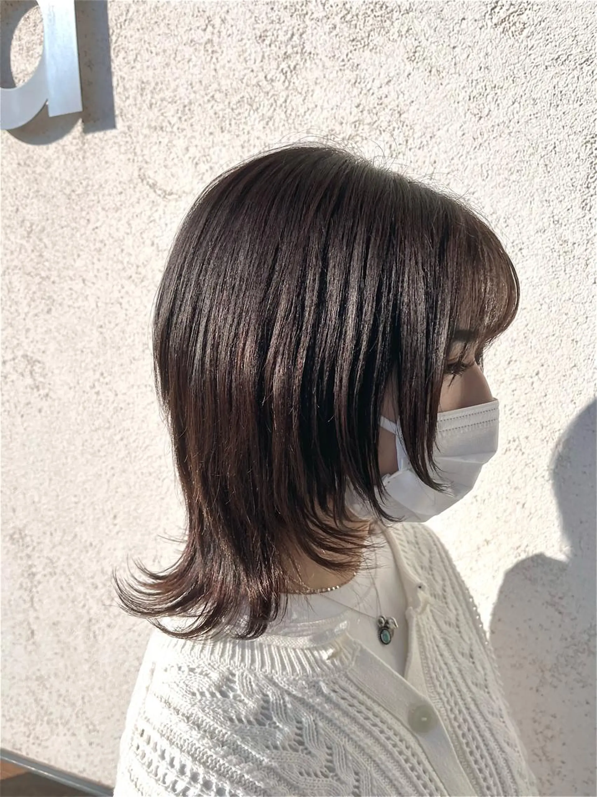 ミディアム ウルフカット idea研究学園店所属・艶髪／レイヤーカット 塚越　紗菜のヘアスタイル