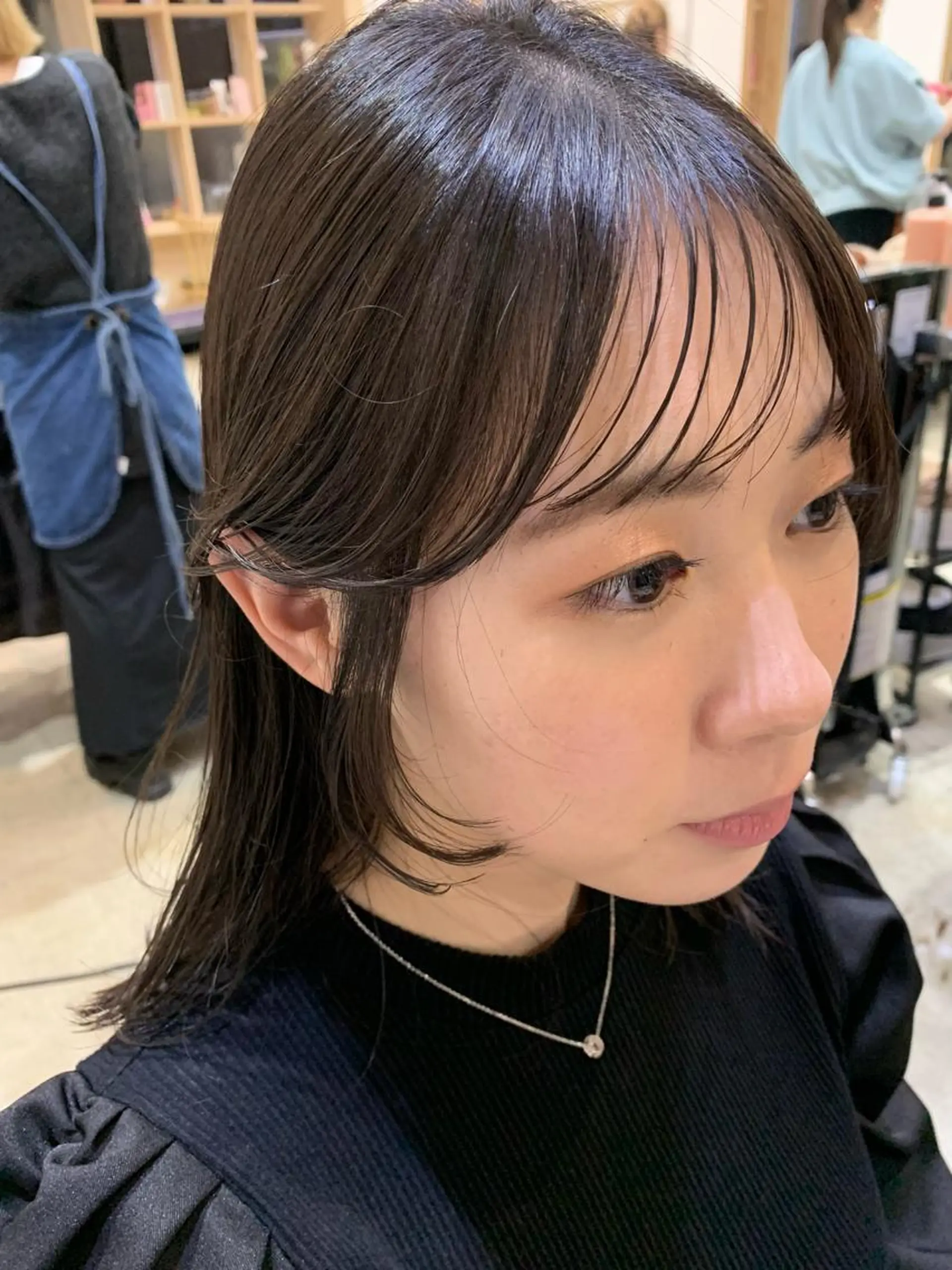 ミディアム カラー パーマ ヘアアレンジ ブリーチ ブルーカラー ブルージュ 透明感カラー グレージュ カット 顔周りカット/アレン ジ/カラー小野寺紗良のヘアスタイル