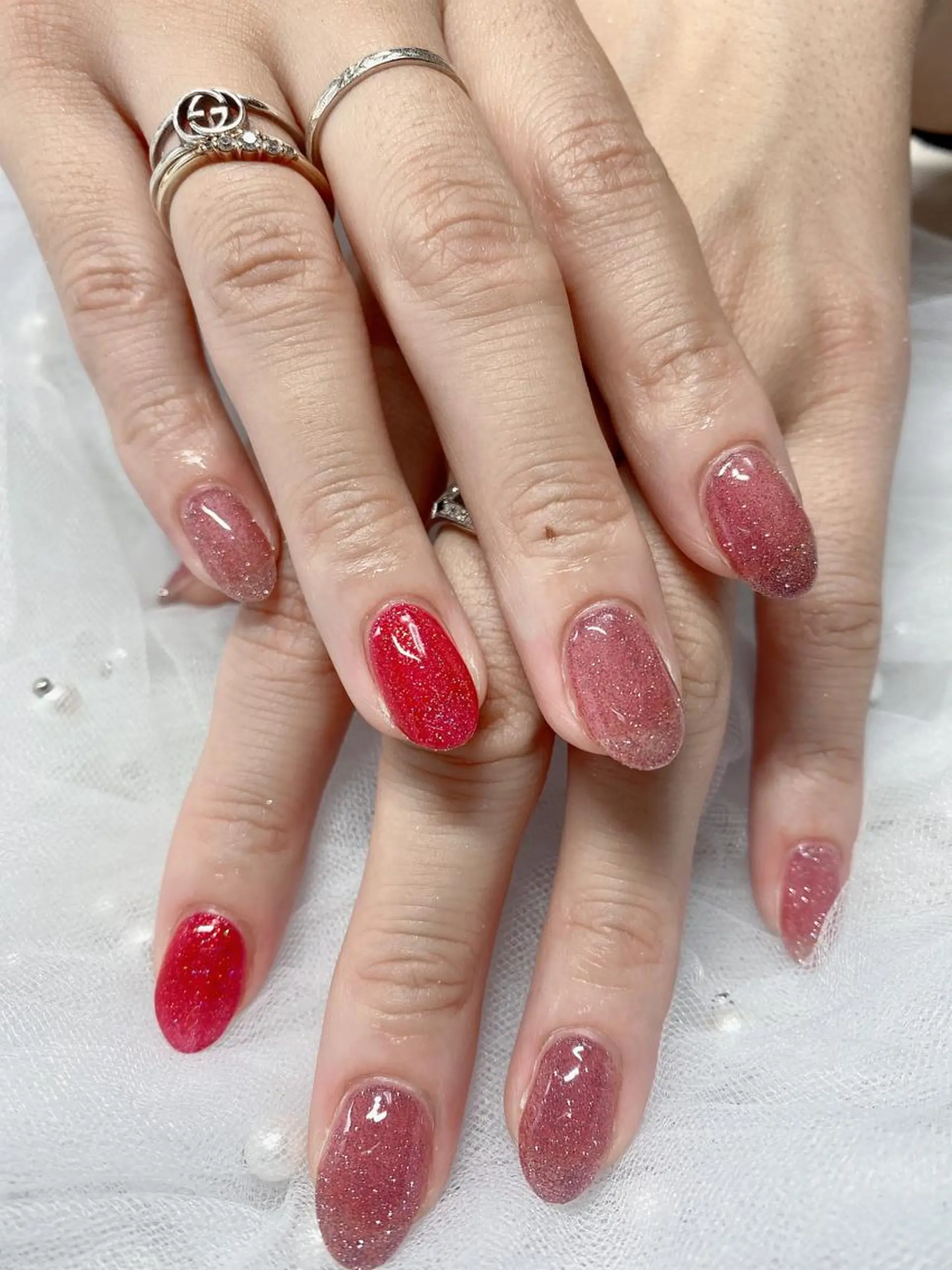 ネイル フラッシュネイル ワンカラーネイル ピンク Jasmine nailsalon所属・ジャスミン ネイルサロンのネイルデザイン